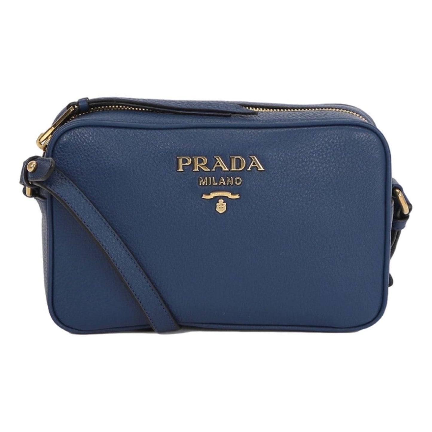 Prada Royal Blue Vitello Phenix Leather Crossbody Bag