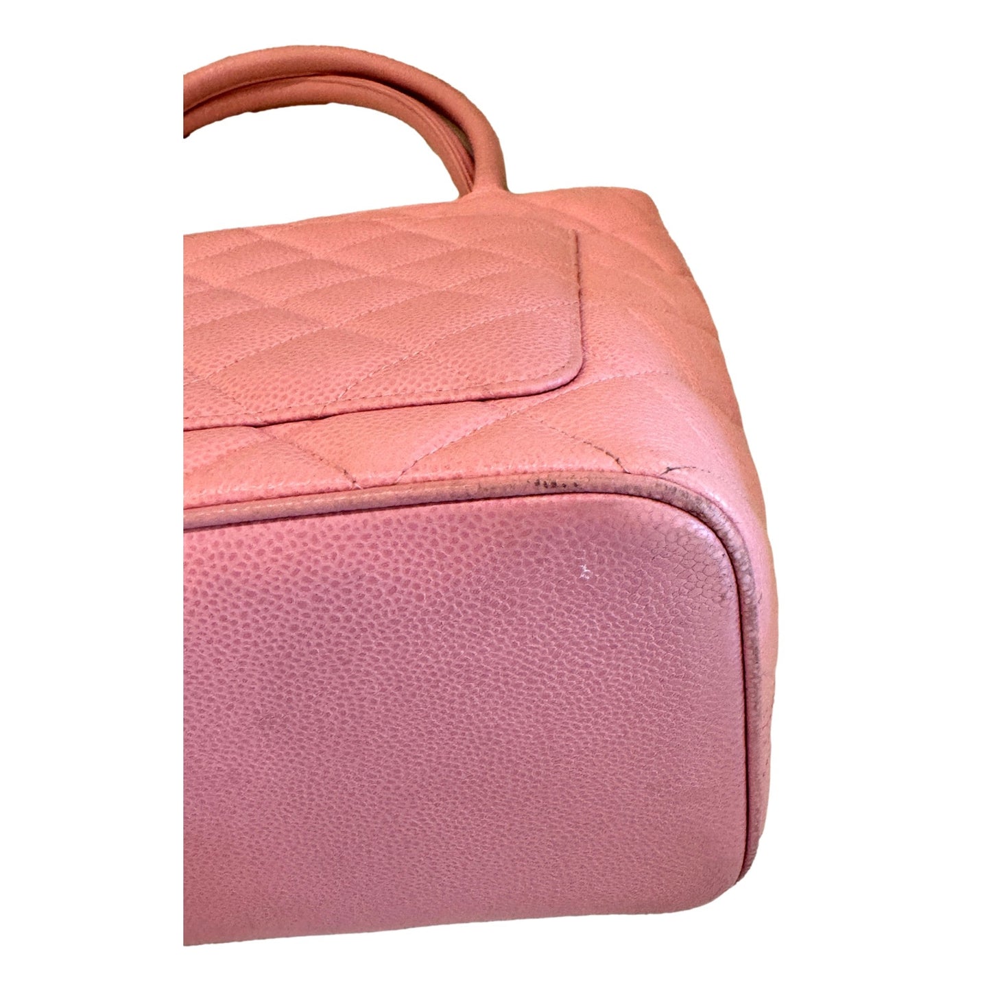 Chanel Caviar Quilted Leather Medallion Tote Pink