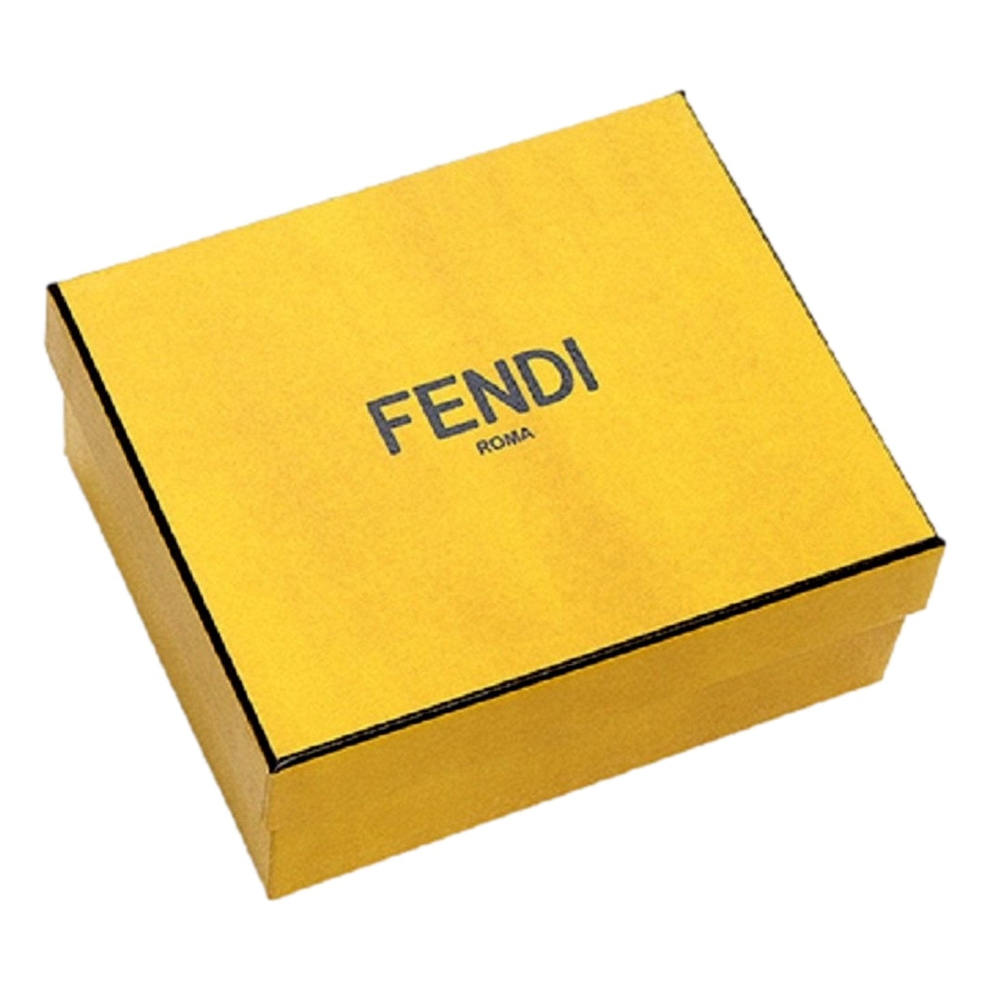 Fendi Sunflower Yellow and Brown Zucca Coated Canvas Bi-fold Wallet