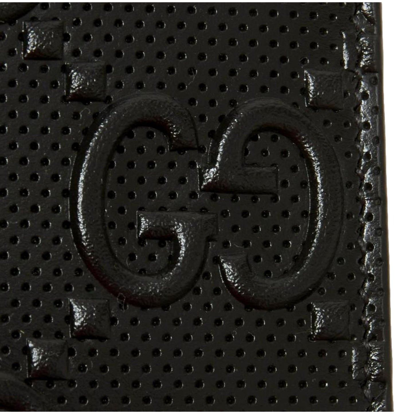 Gucci Calfskin Leather GG Tennis Embossed Bi-Fold Wallet Black