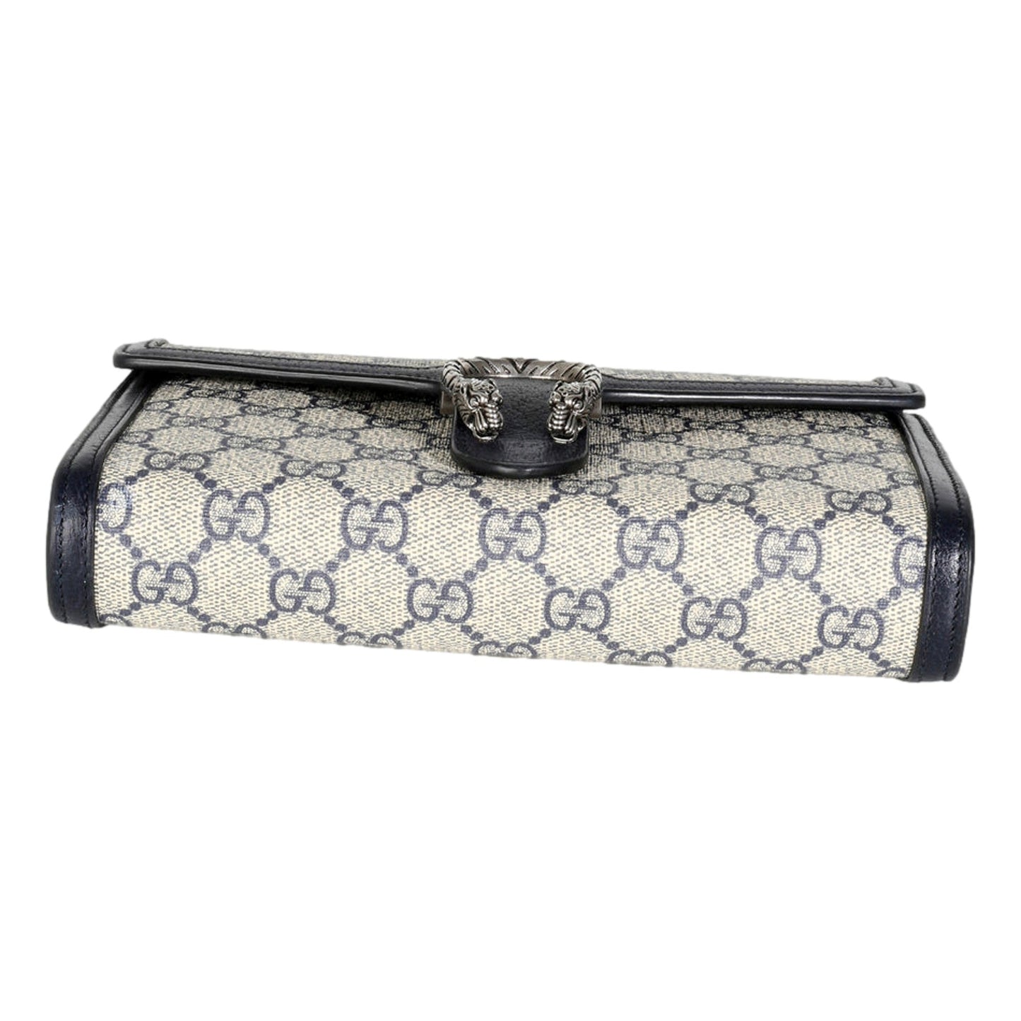 Gucci Navy GG Supreme Canvas Mini Dionysus Chain Wallet