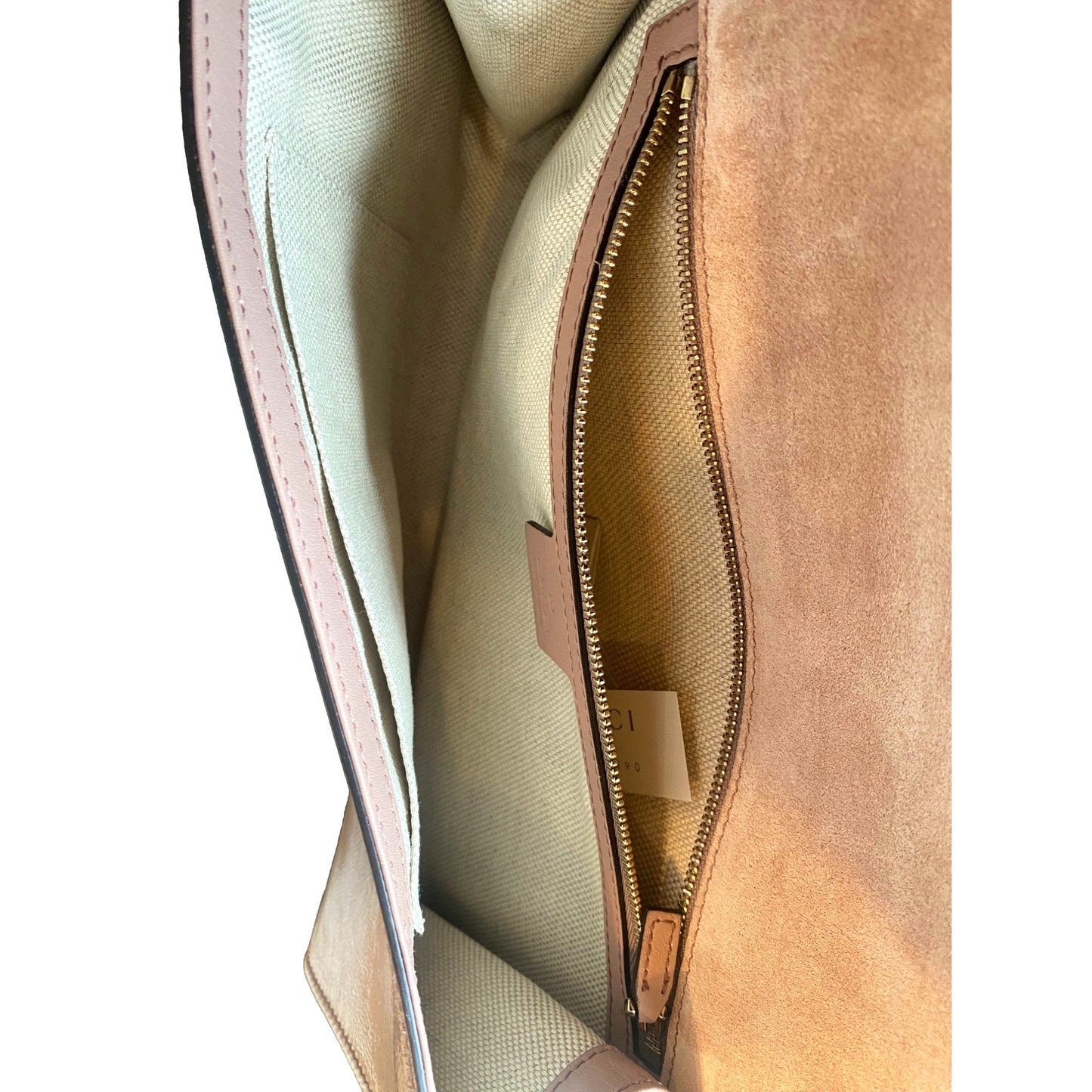 Gucci Soft Patent Medium Soho Clutch Dark Cipria