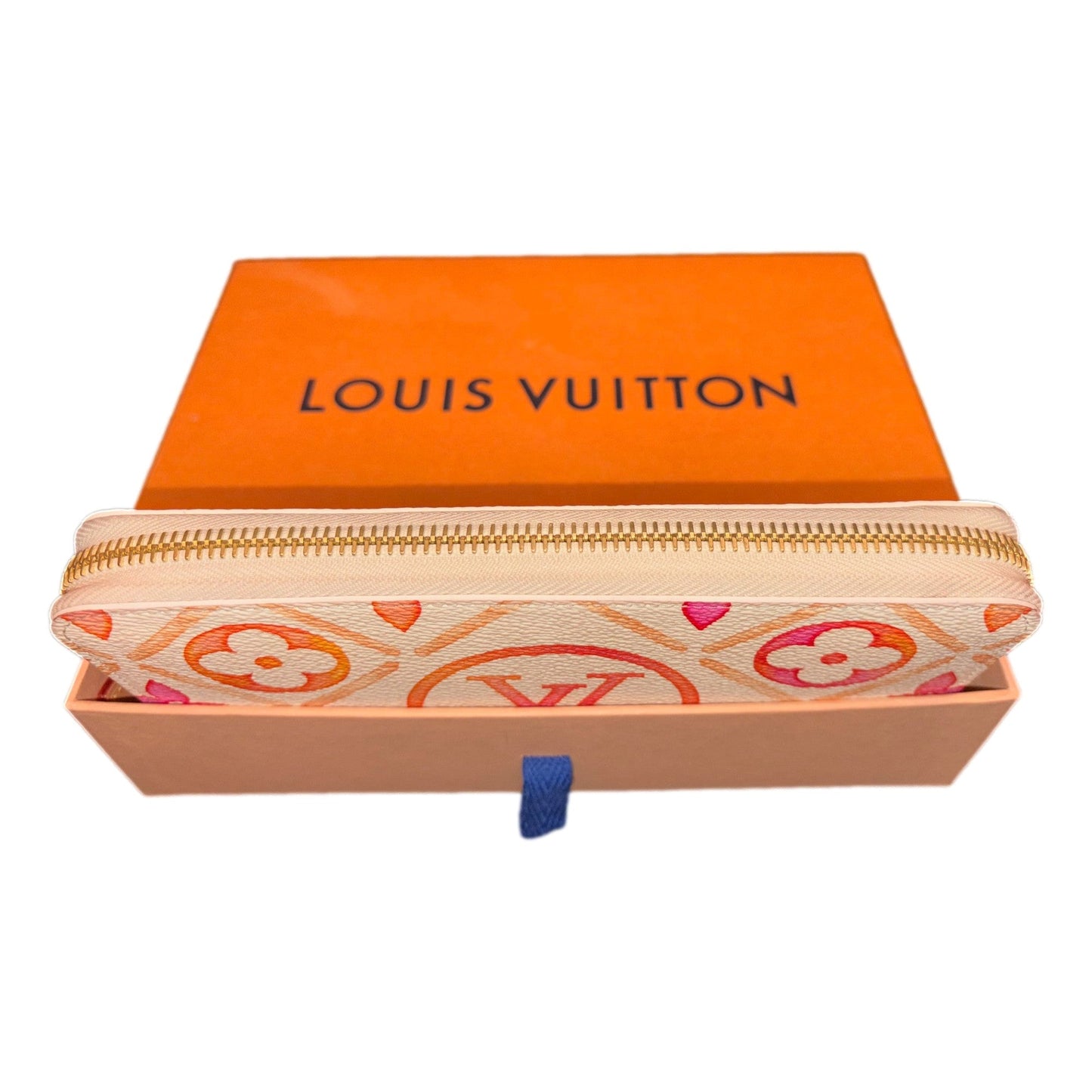 Louis Vuitton By The Pool Monogram Giant Zippy Long Wallet Coral
