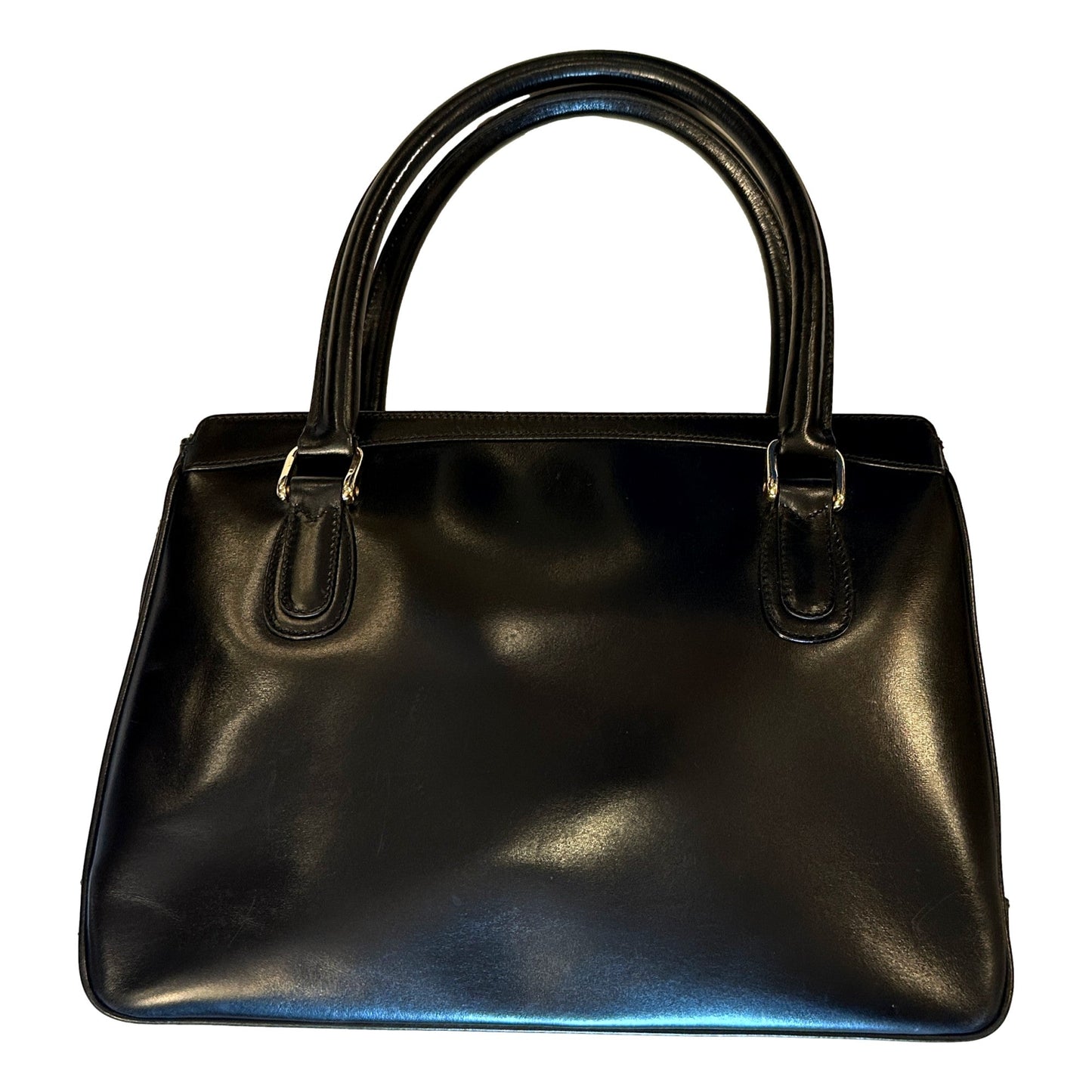 Gucci Ophidia Black Leather Top Handle Handbag