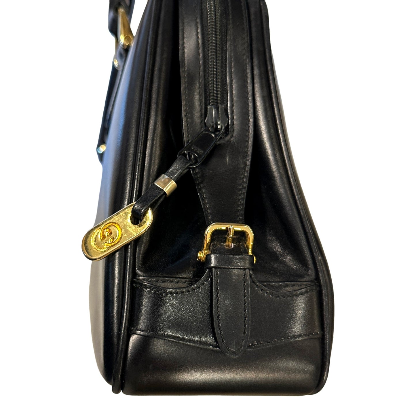 Gucci Ophidia Black Leather Top Handle Handbag
