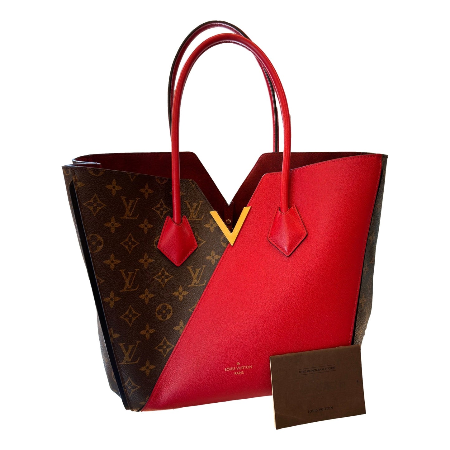 Louis Vuitton Monogram Kimono Tote Cherry Red Calfskin Leather