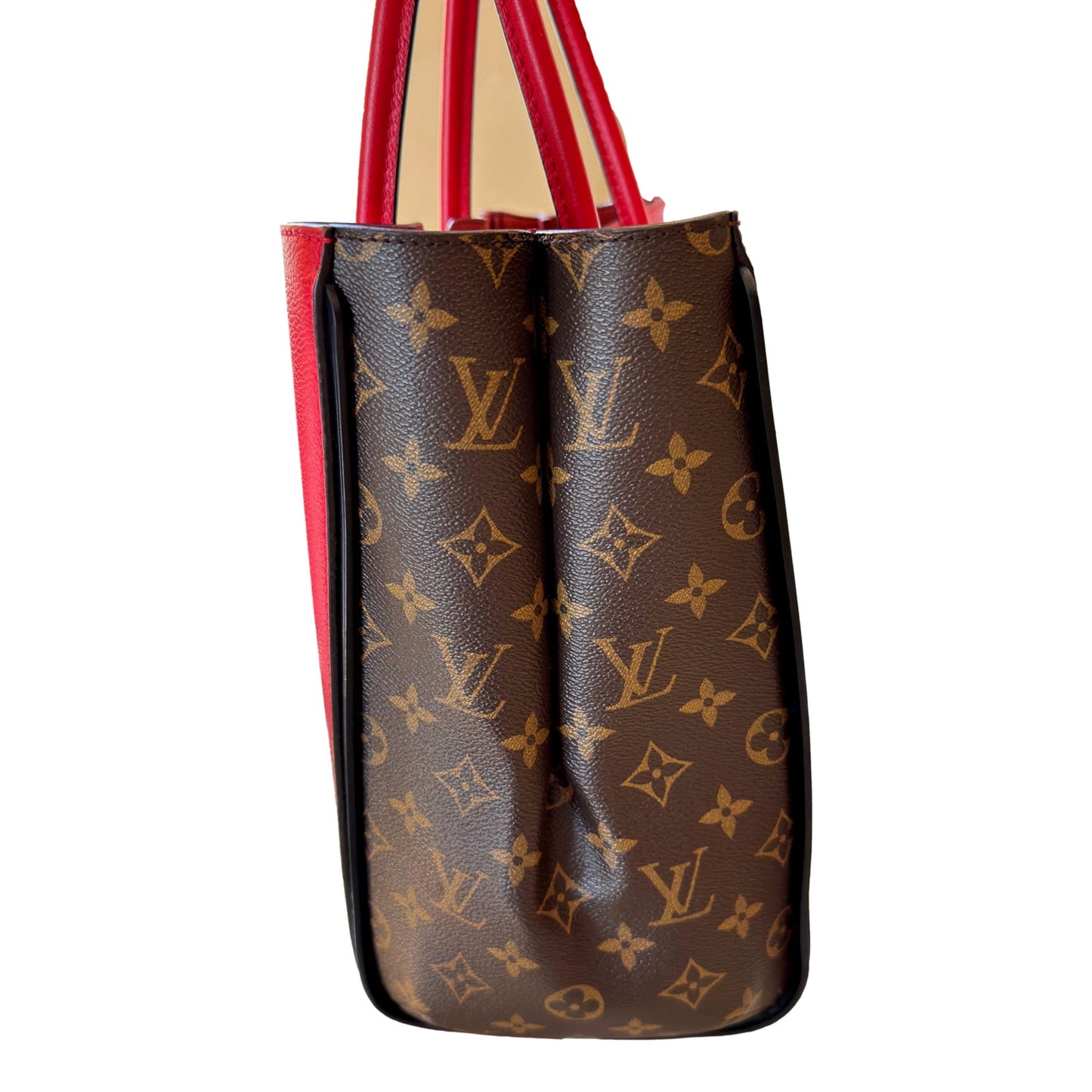 Louis Vuitton Monogram Kimono Tote Cherry Red Calfskin Leather