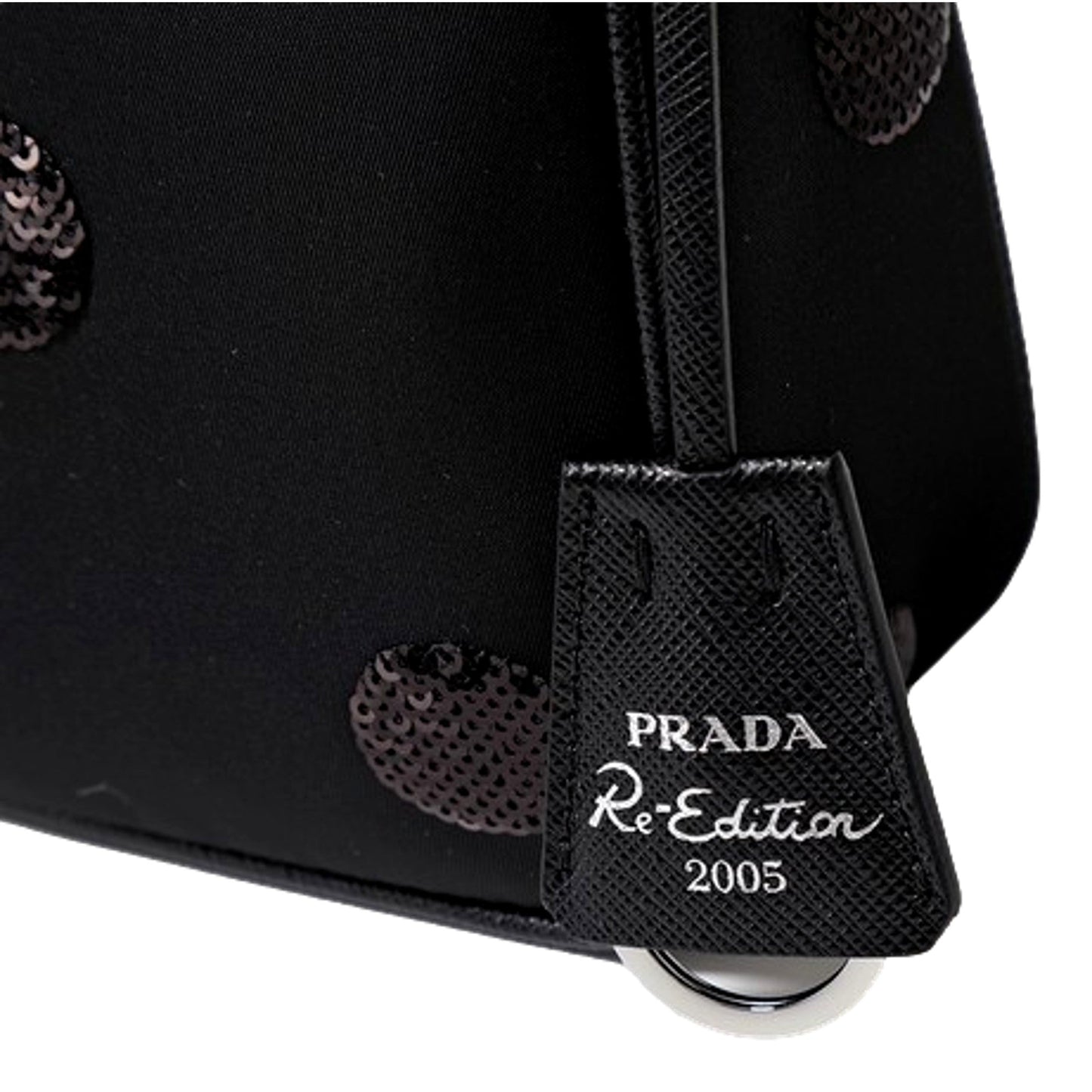 Prada Re-Edition 2005 Hobo Bag Tessuto Nylon Sequin Embellished