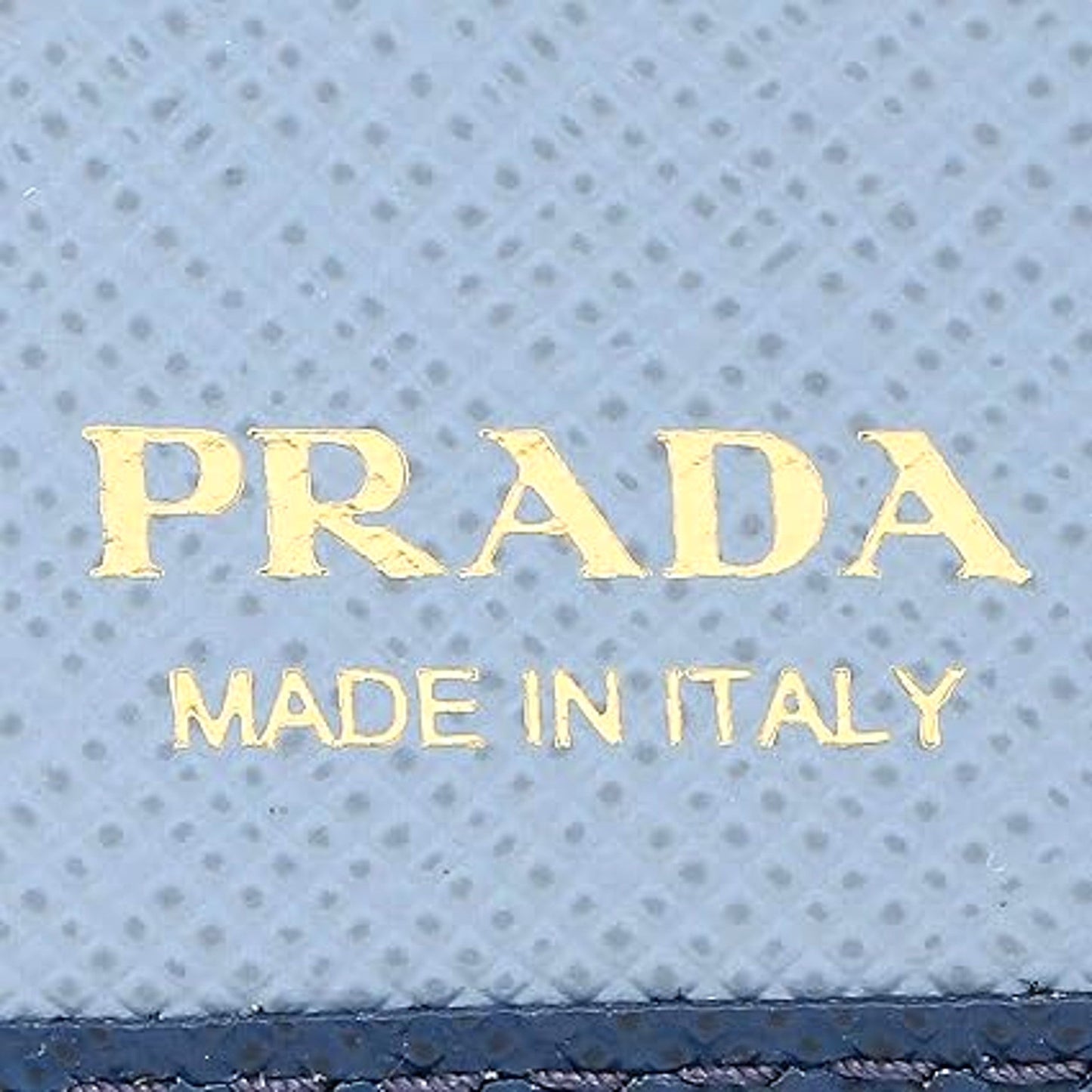Prada Womens Saffiano Multi-Color Folding Wallet Bluette Blue and Astrale