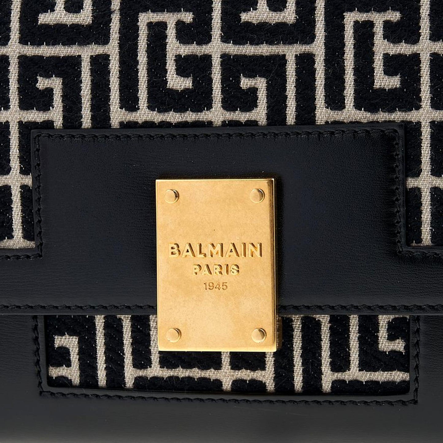 Balmain 1945 Monogram Jacquard Shoulder Bag