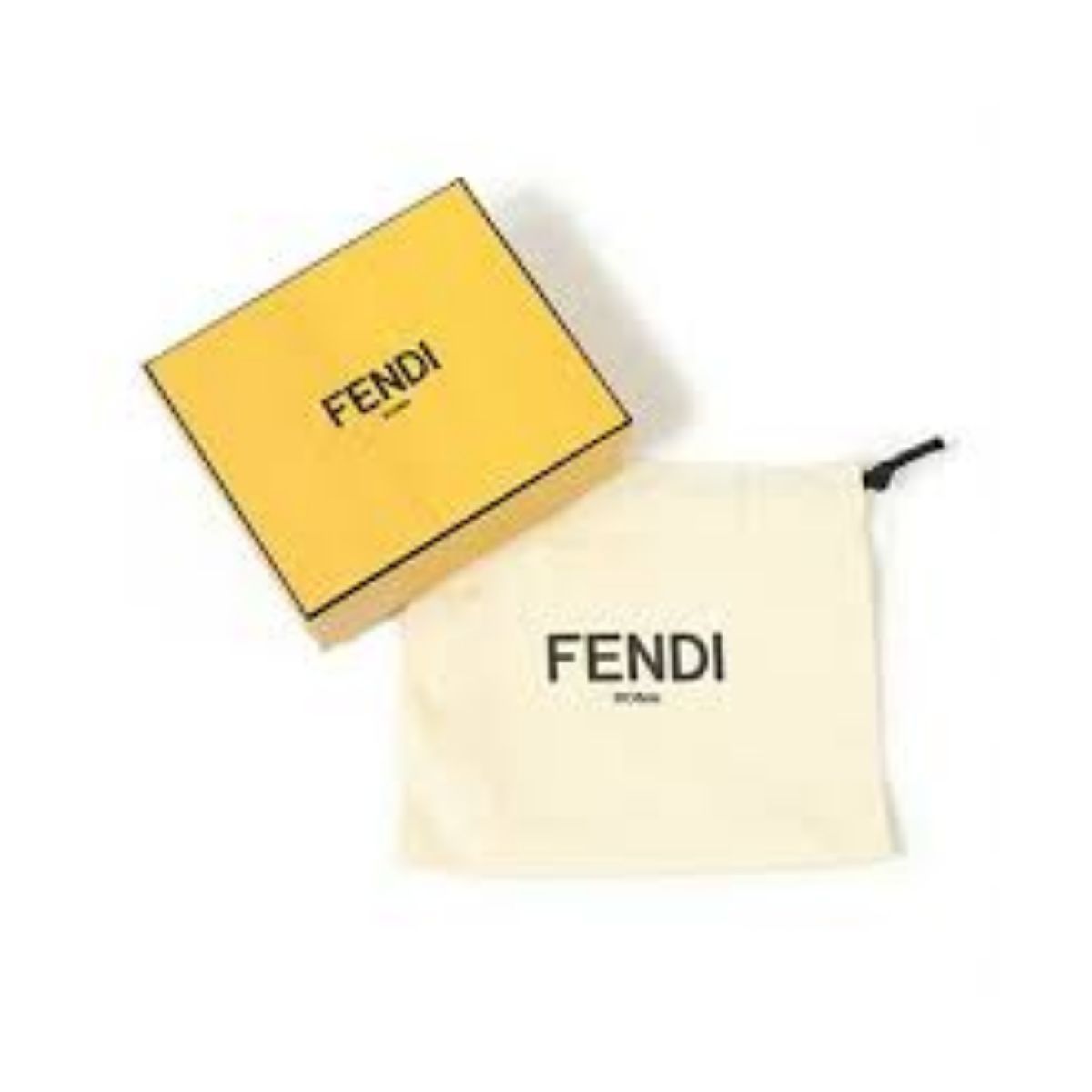 Fendi Corner Bugs Gold Black Calf Leather Card Case 7M0164