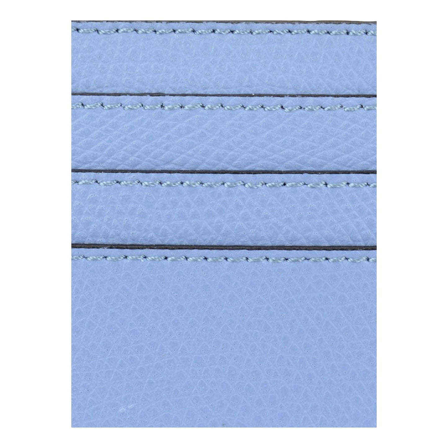 Fendi F Logo Nebula Blue Leather Card Case Wallet