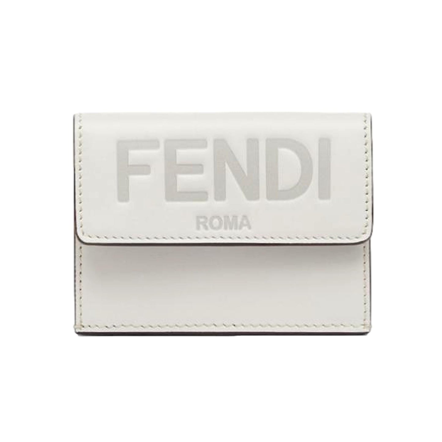 Fendi Roma Ghiaia Smooth Calf Leather Small Trifold Wallet