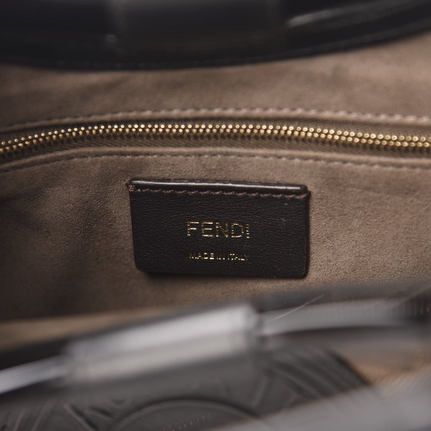 Fendi Runaway Glazed Canvas 1974 FF Stamp Small Shoulder Bag