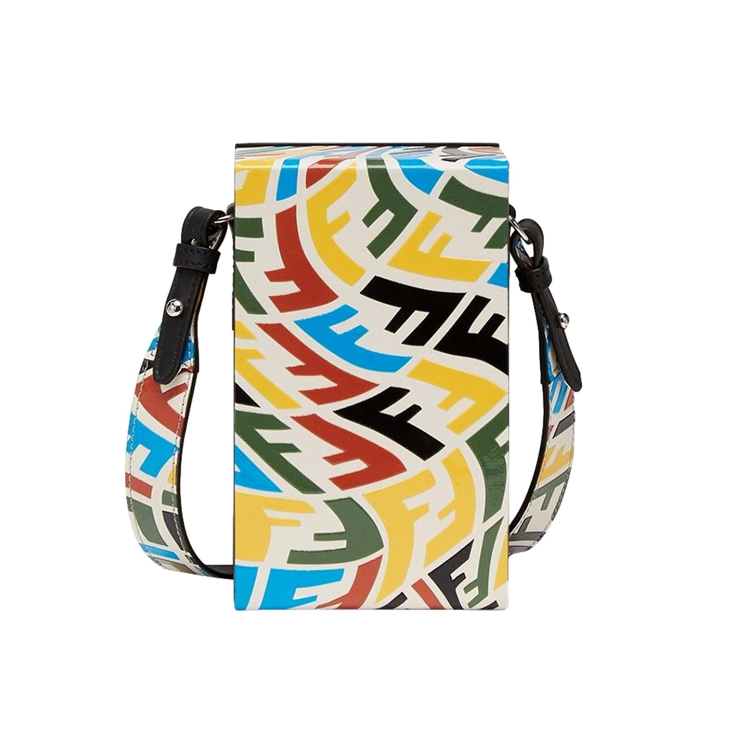 Fendi Vertigo Vertical Box Multicolor Leather Shoulder Bag