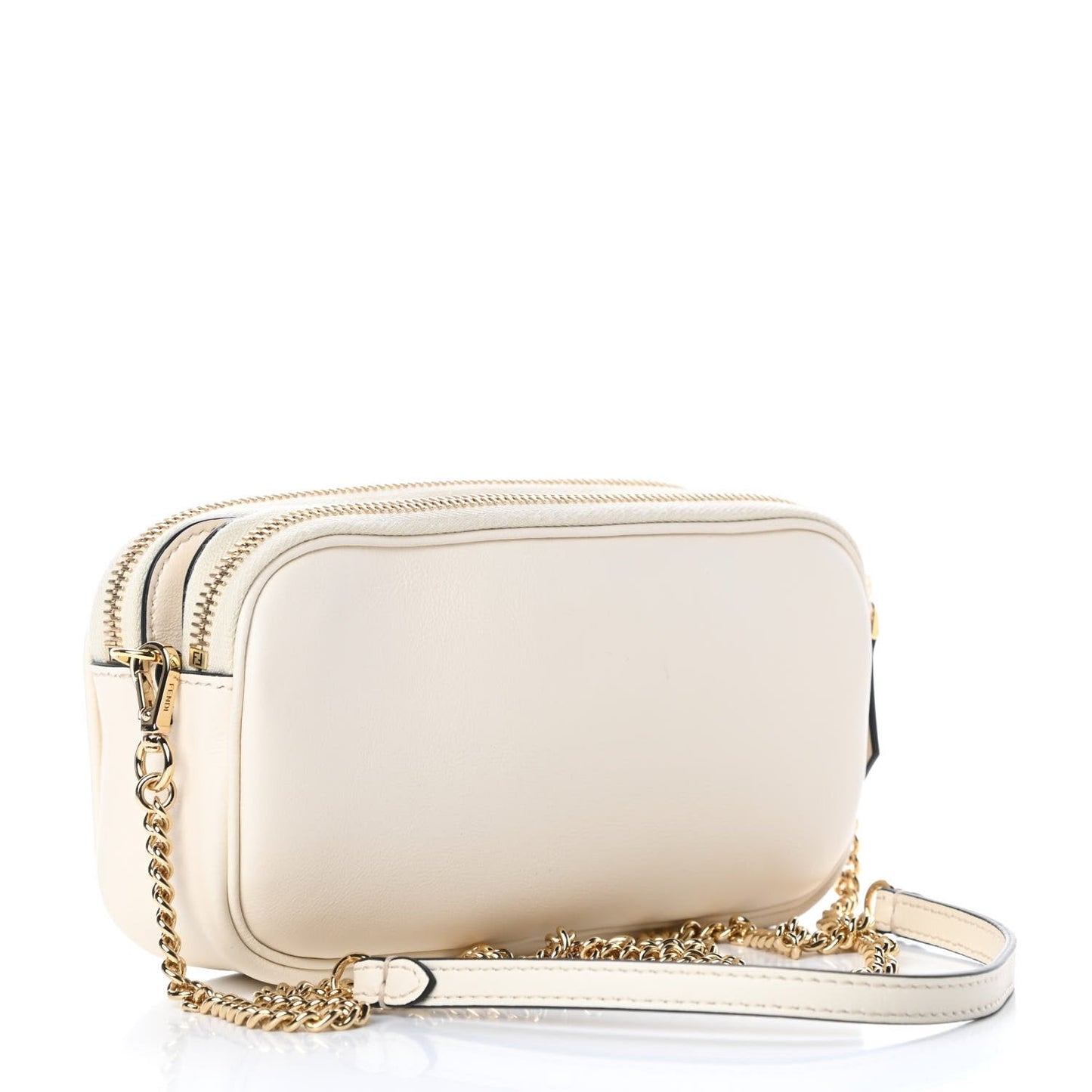 Fendi Vitello Grace Matte Bicolor Easy Baguette Black White