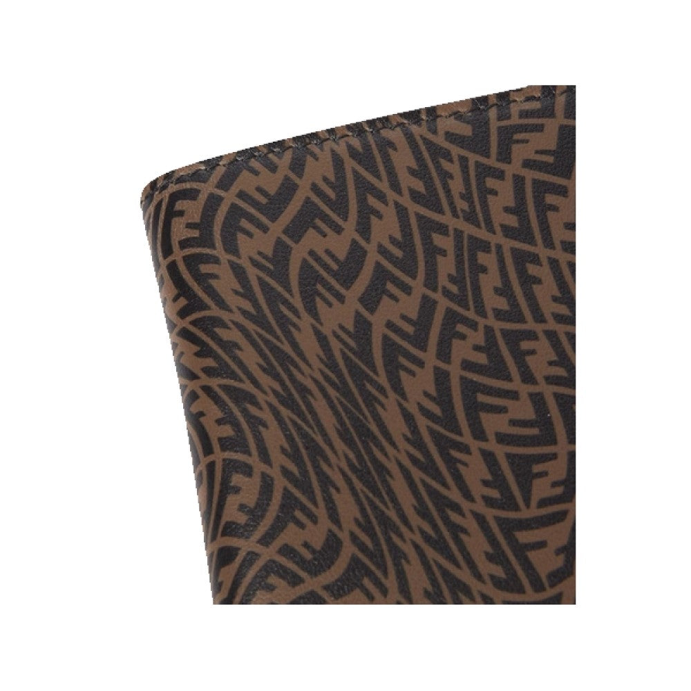 Fendi x Sarah Coleman FF Vertigo Brown Black Bifold Wallet 7M0169