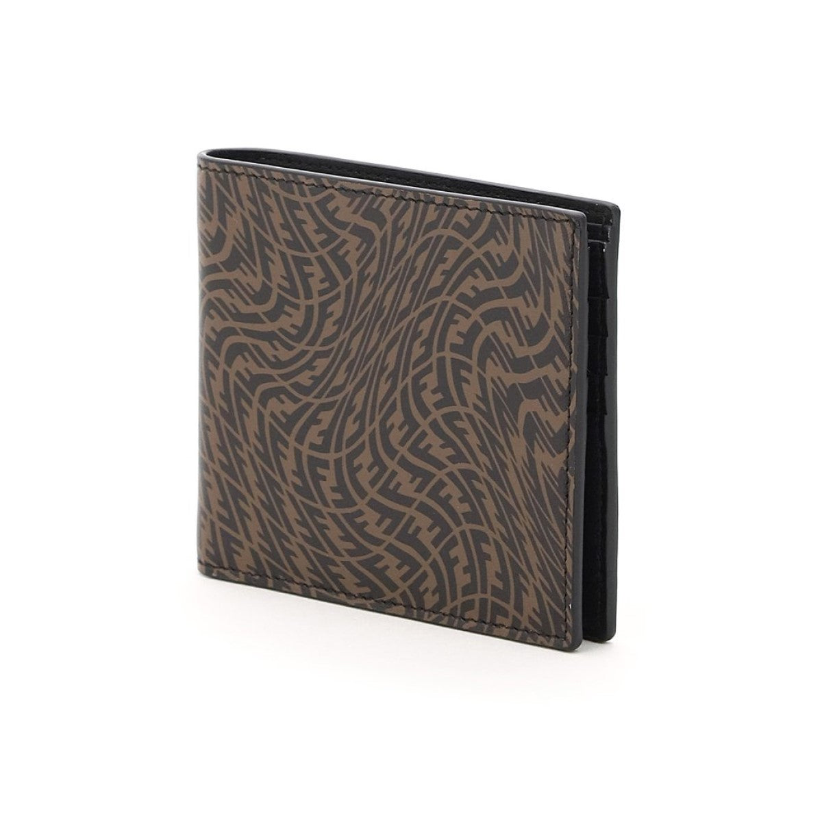 Fendi x Sarah Coleman FF Vertigo Brown Black Bifold Wallet 7M0169