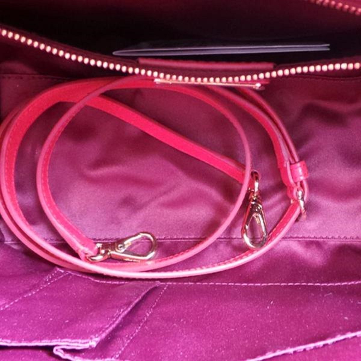 Ferragamo Beky Purple and Red Leather Tote/Shoulder Bag G328/01
