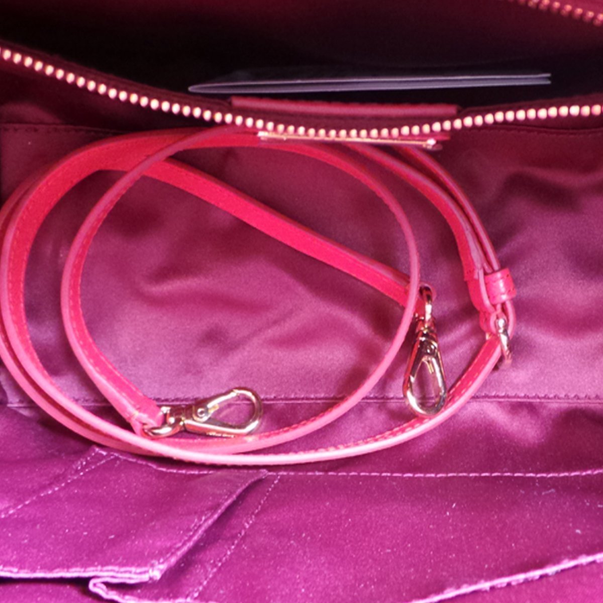 Ferragamo Beky Purple and Red Leather Tote/Shoulder Bag G328/01