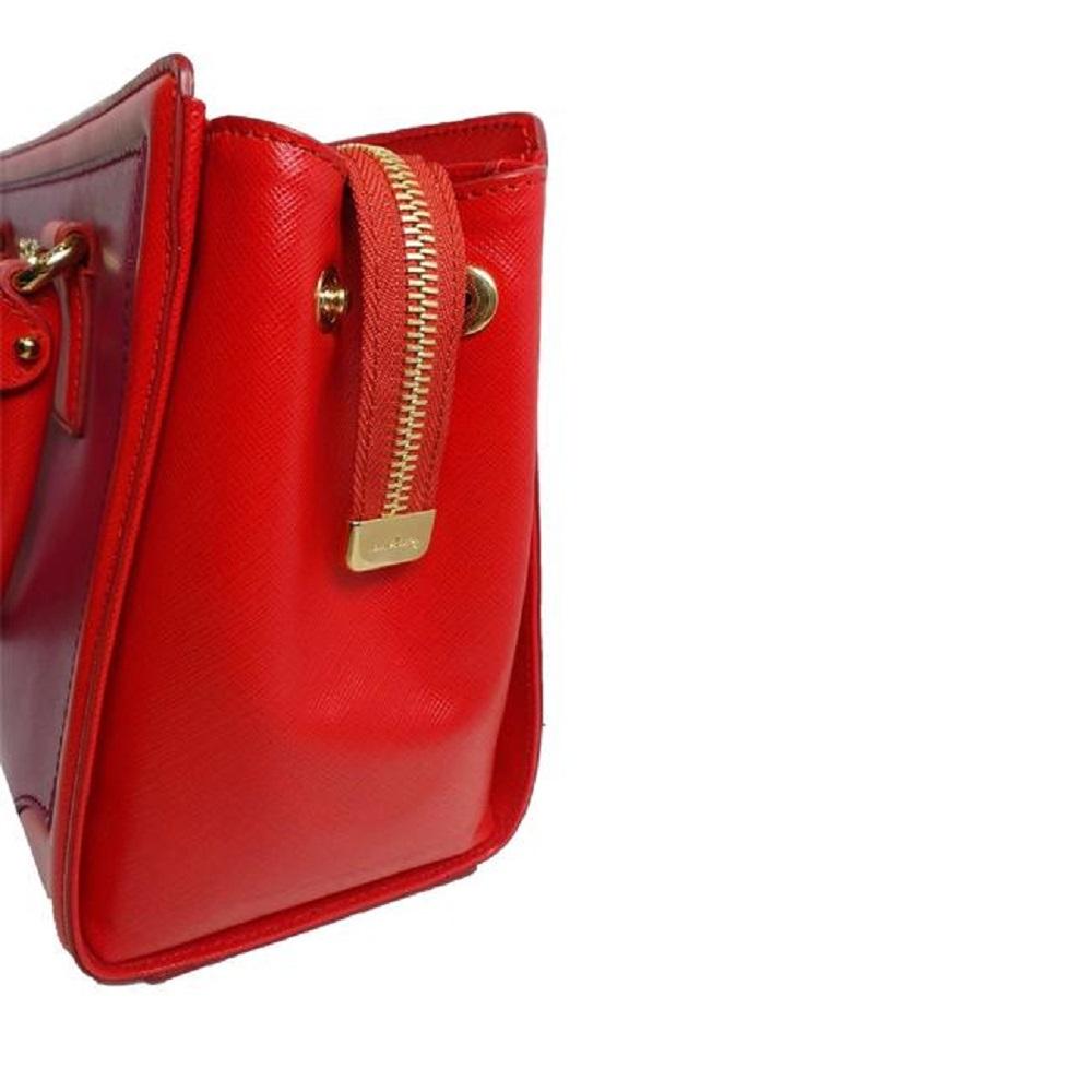Ferragamo Beky Purple and Red Leather Tote/Shoulder Bag G328/01