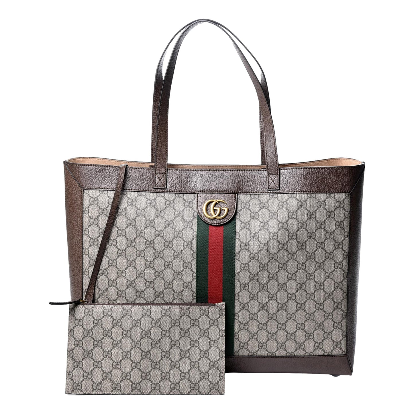 Gucci Three Little Pigs Ophidia GG Supreme Beige Canvas Large Tote