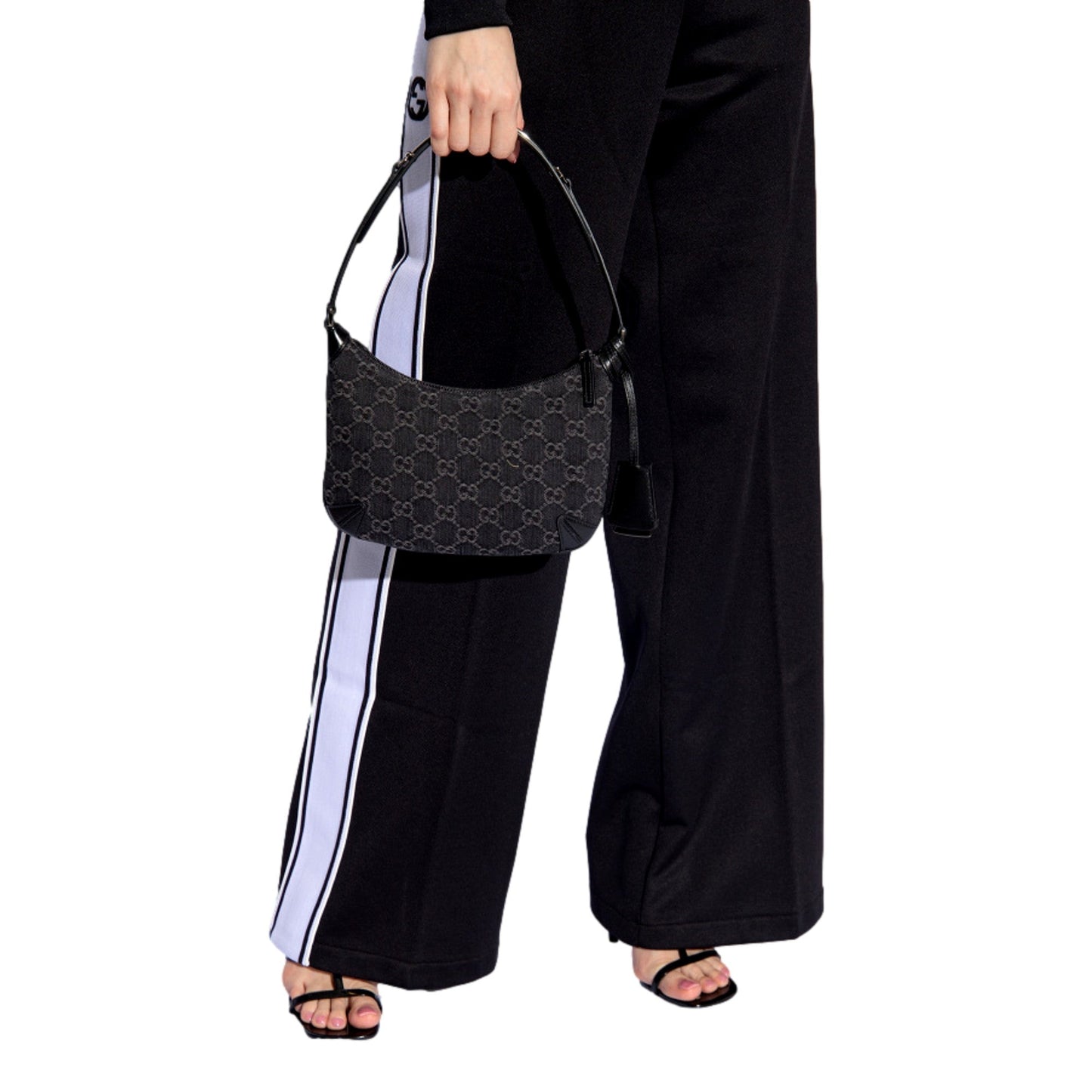 Gucci Womens Horsebit Slim Small Shoulder Bag in Black