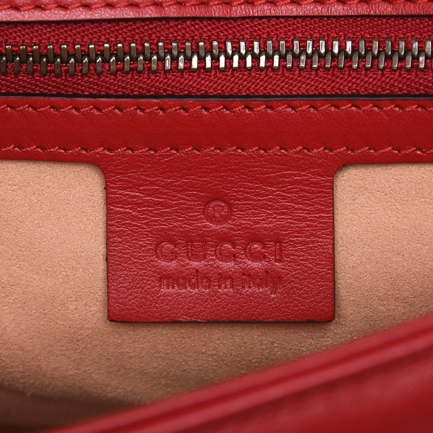Gucci GG Marmont Hibiscus Red Matelasse Leather Small Shoulder Bag