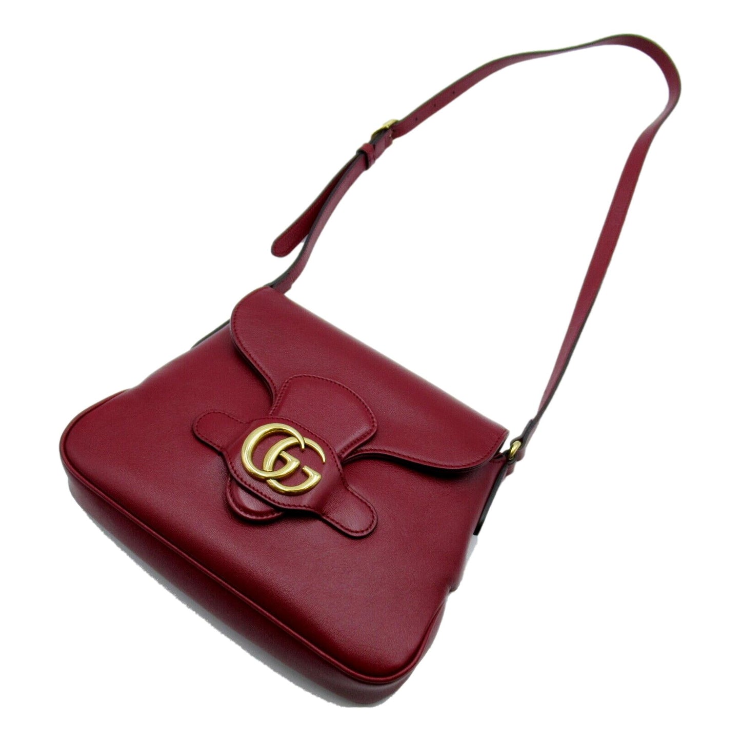 Gucci GG Red Calf Leather Shoulder Bag 648934