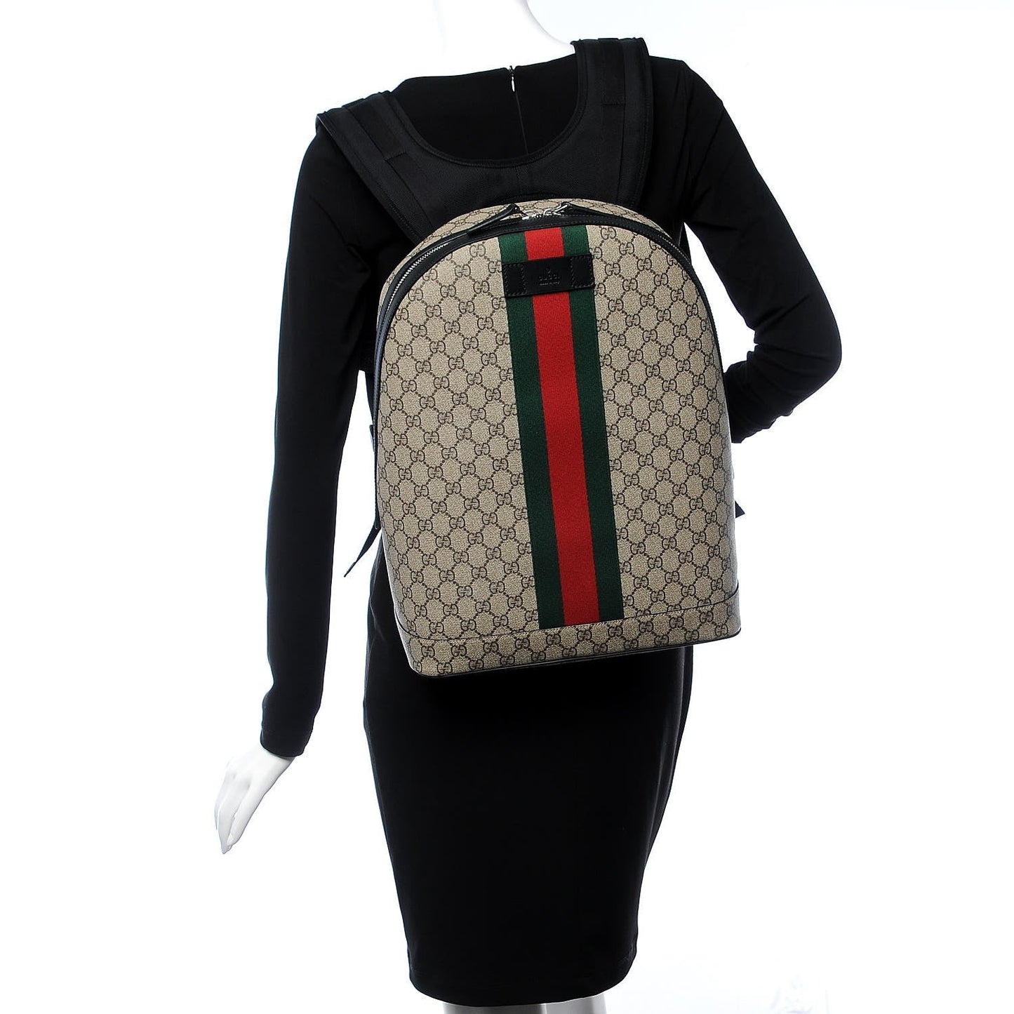 Gucci GG Supreme Backpack with Web Stripe 442722