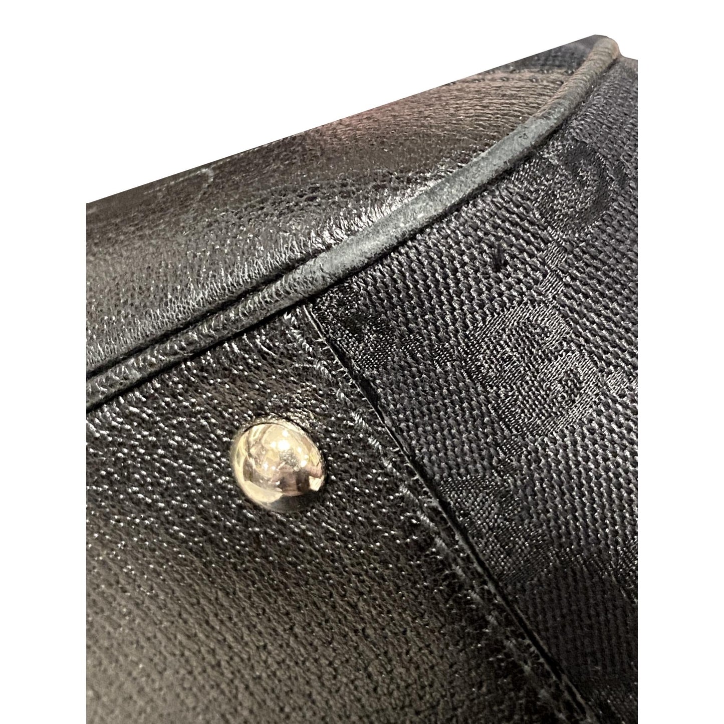 Gucci GG Supreme Canvas Princy Bow Black Leather Trim Boston Bag