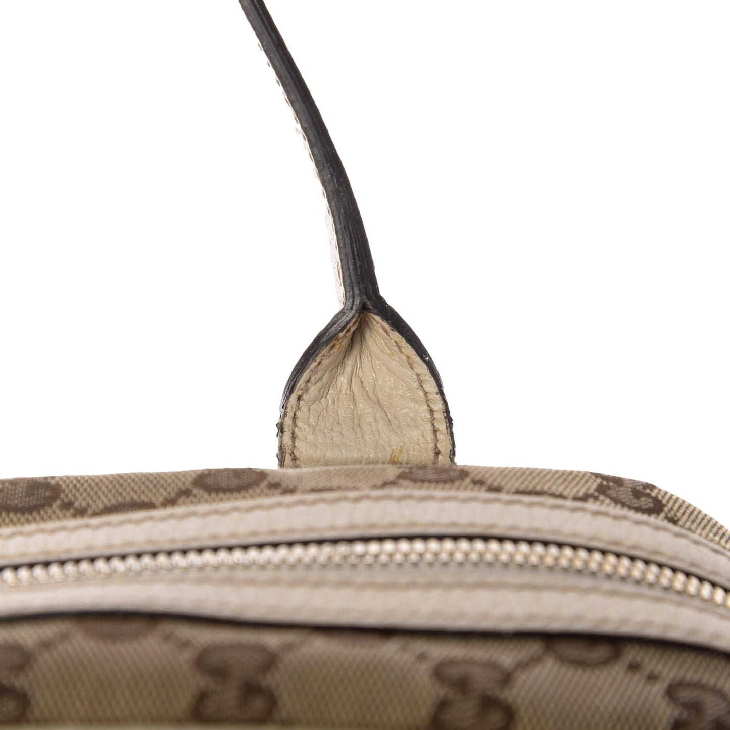 Gucci GG Supreme Canvas Princy Bow Ivory Leather Trim Boston Bag
