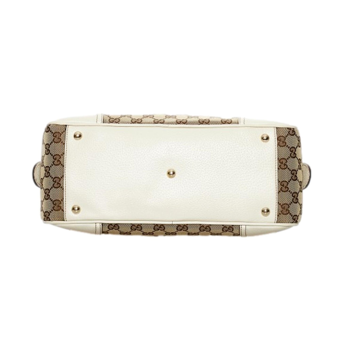 Gucci GG Supreme Canvas Princy Bow Ivory Leather Trim Boston Bag