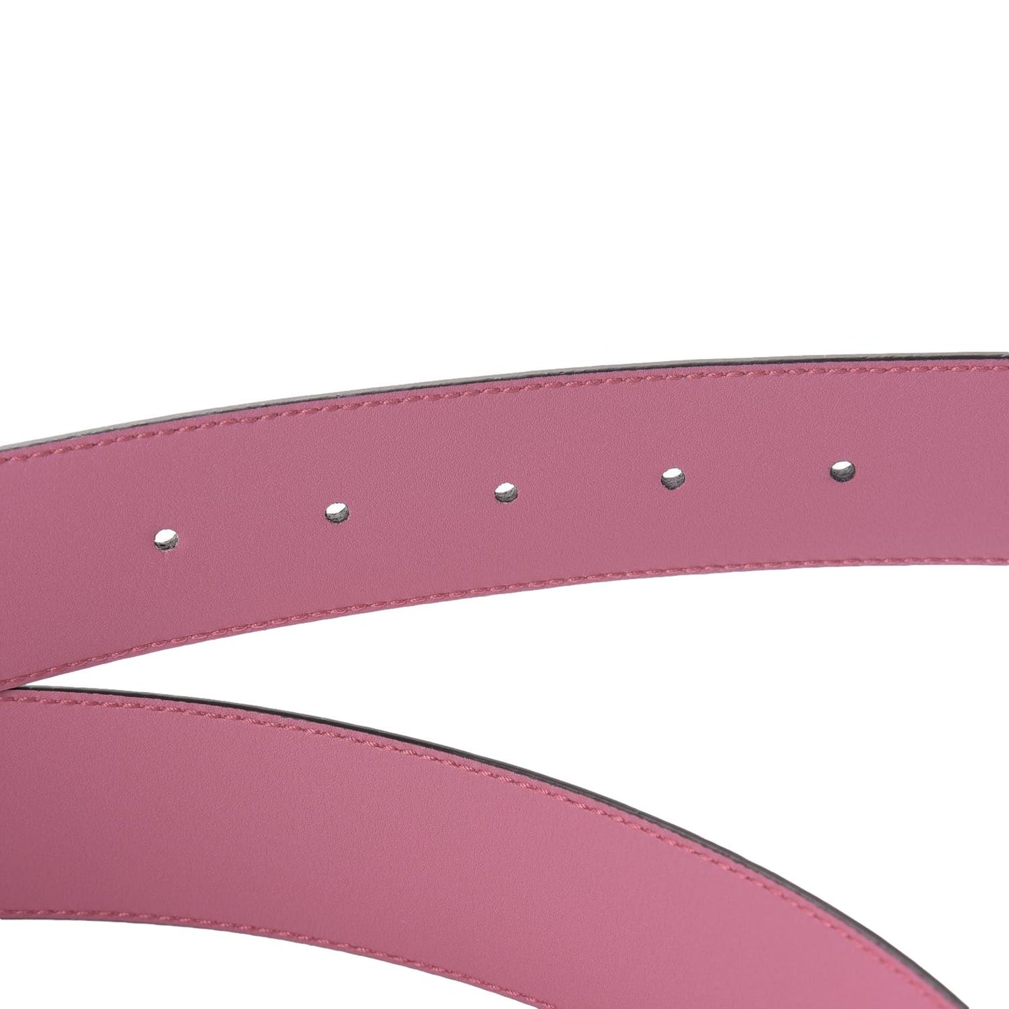 Gucci Glossy Pink Leather Interlocking GG Buckle 95/38 Belt 546386