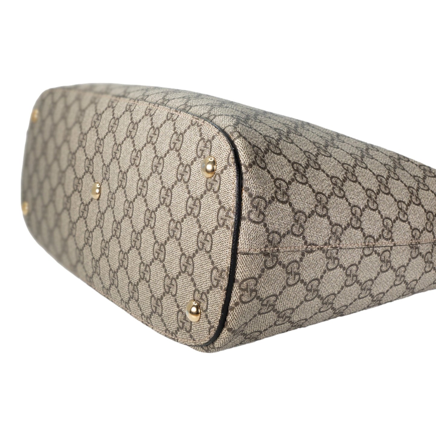 Gucci GG Logo Supreme Moon Beige Hobo Handbag