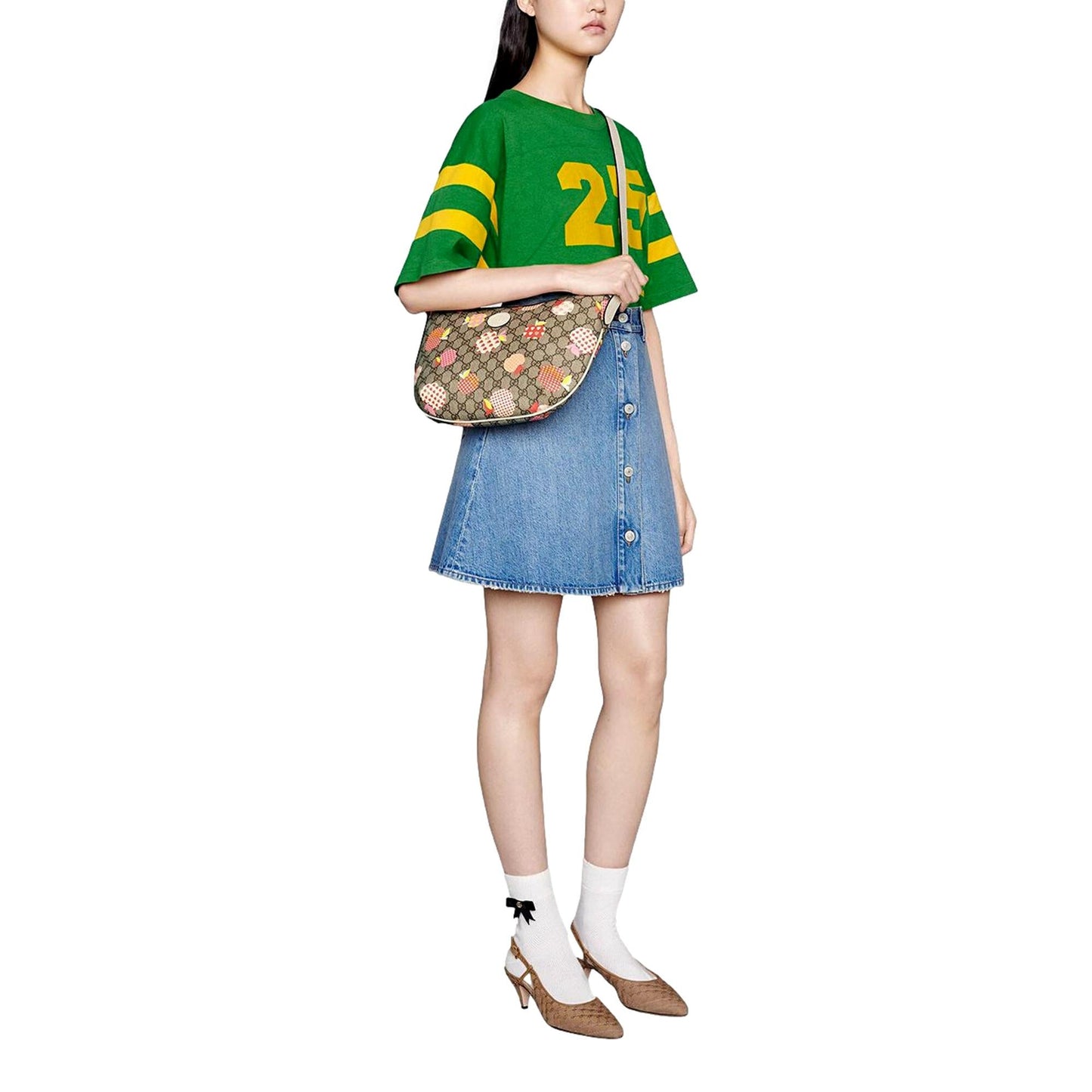 Gucci Les Pommes GG Supreme Shoulder Bag
