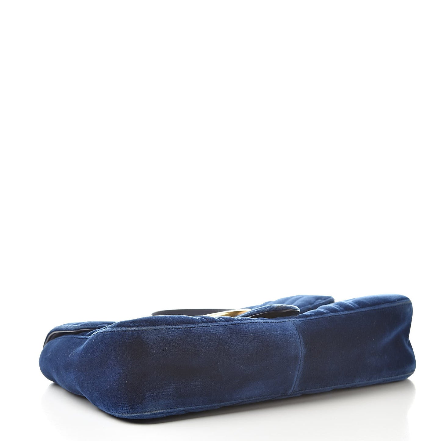 Gucci Marmont Cobalt Blue Velvet Matelasse Shoulder Bag
