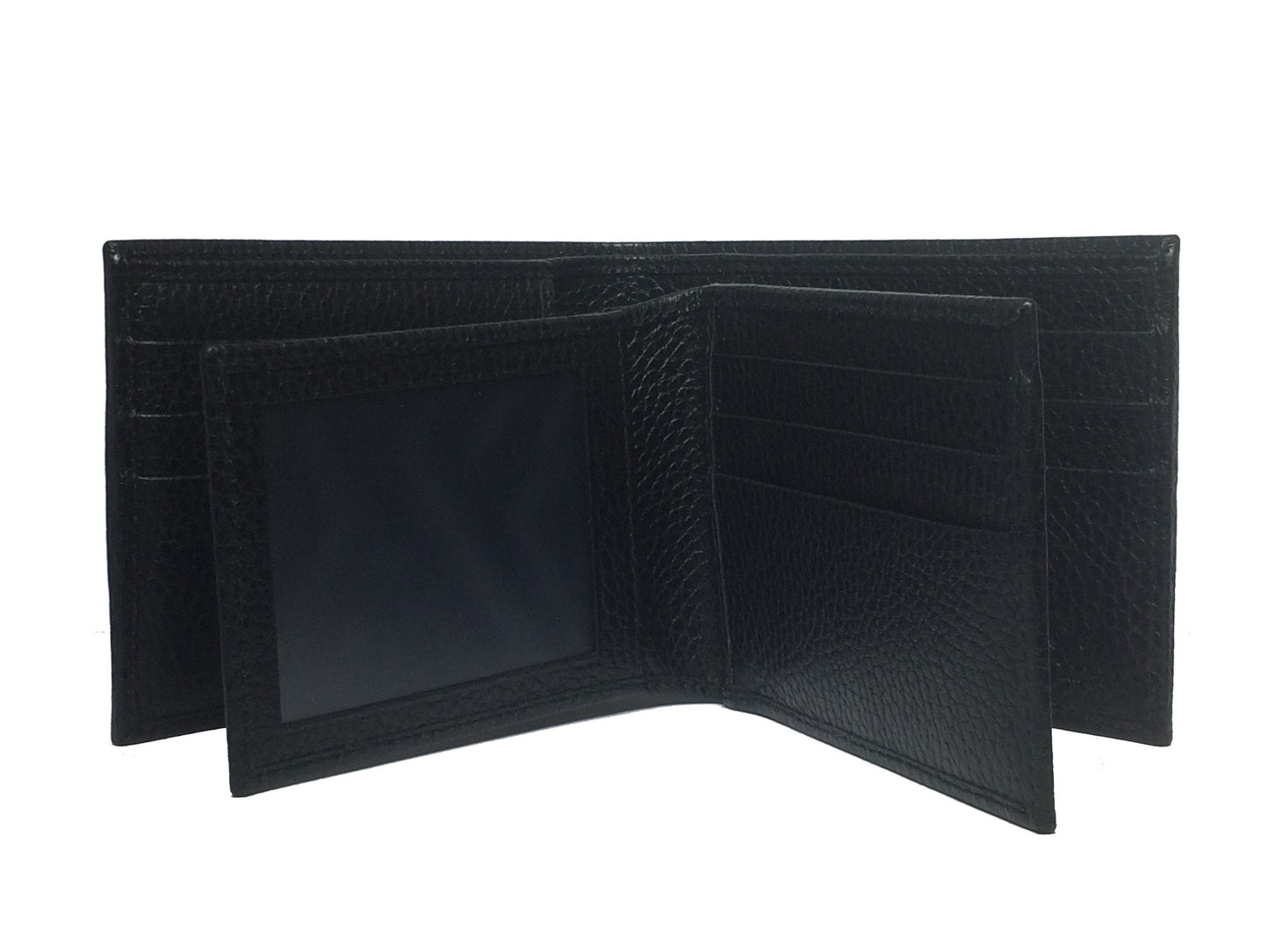 Gucci Men's Microguccissima GG Embossed Black Leather Trifold Wallet