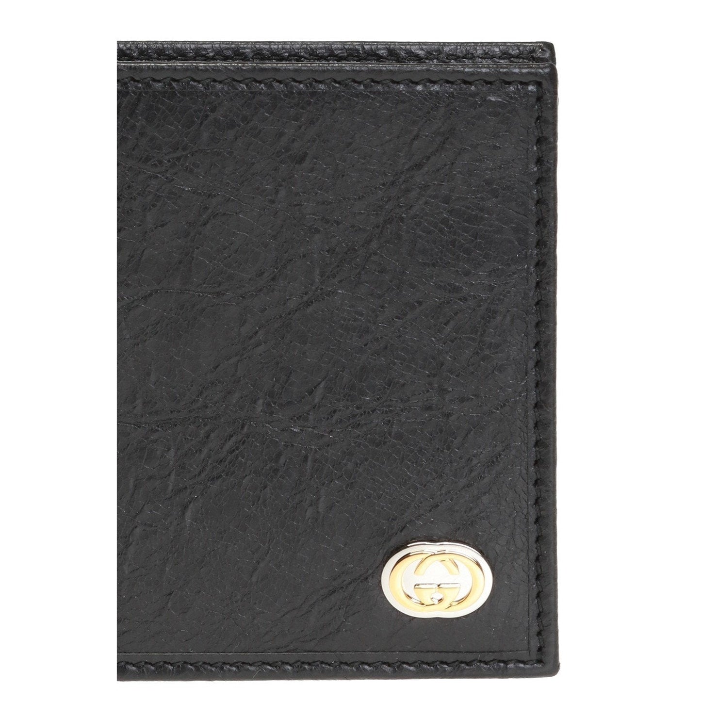 Gucci Morpheus GG Logo Fluffy Black Leather Bifold 575985