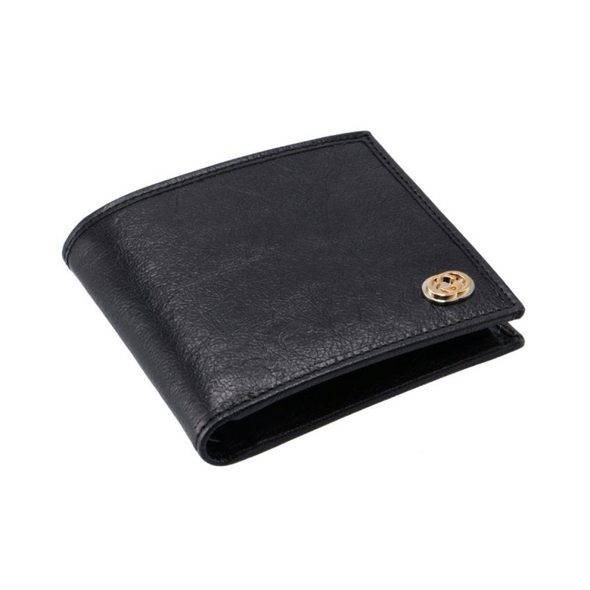 Gucci Morpheus GG Logo Fluffy Black Leather Bifold 575985