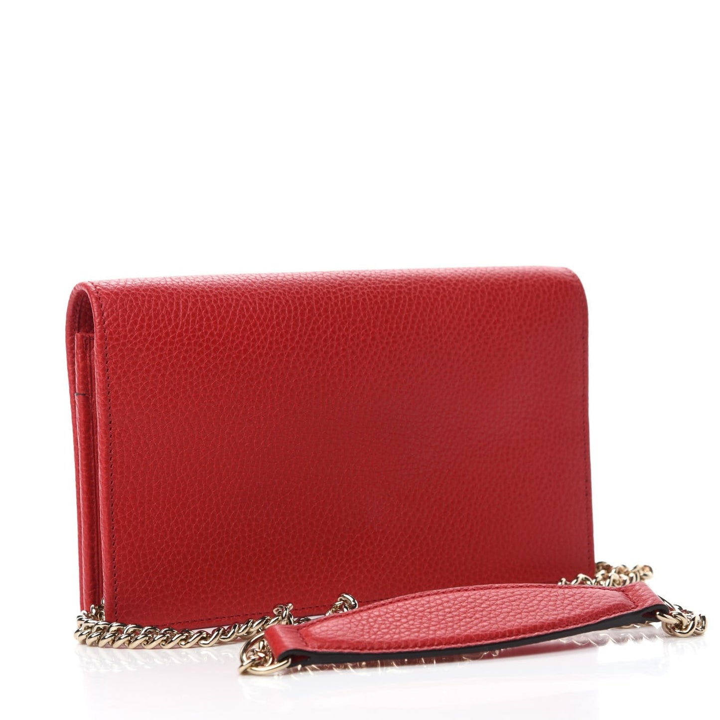Gucci Soho Wallet on Chain Red Calf Leather Leather Crossbody Bag