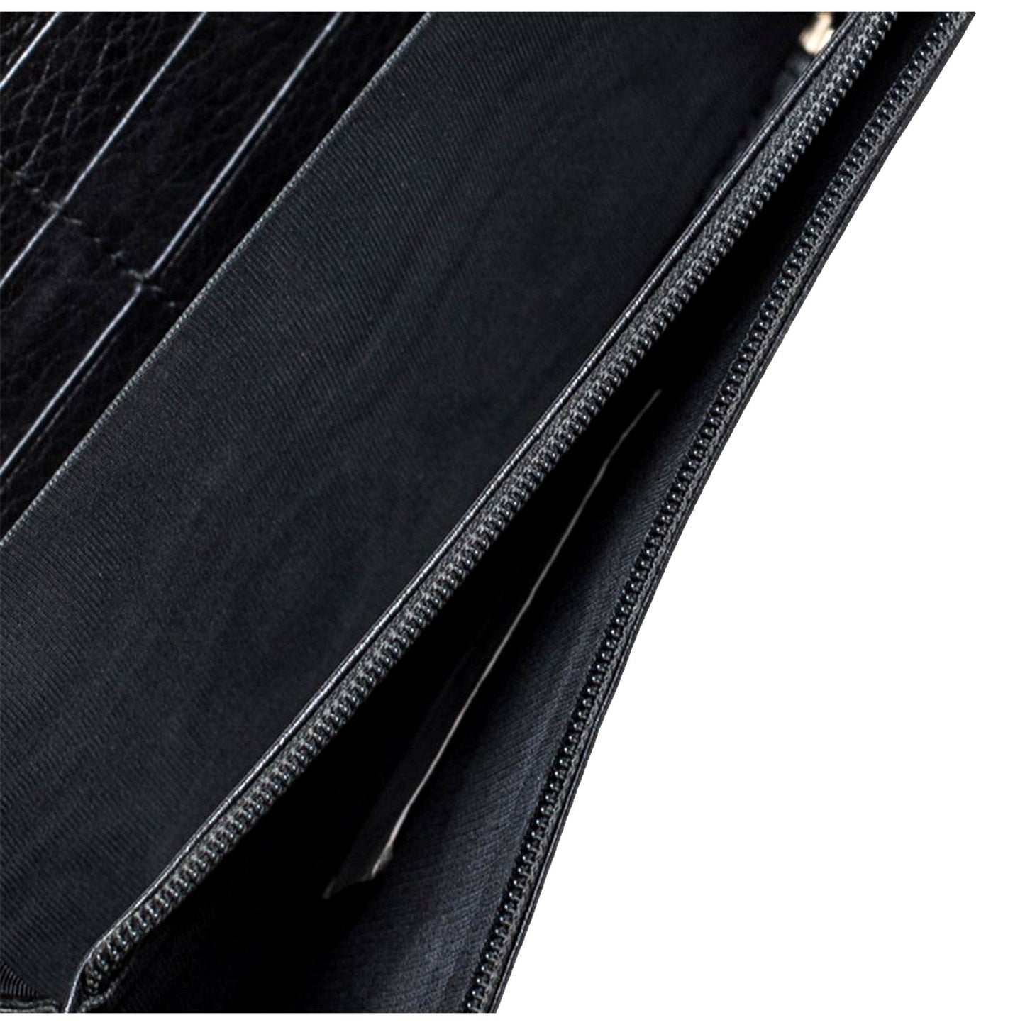 Gucci Soho Cellarius GG Continental Zip Around Wallet Black Leather