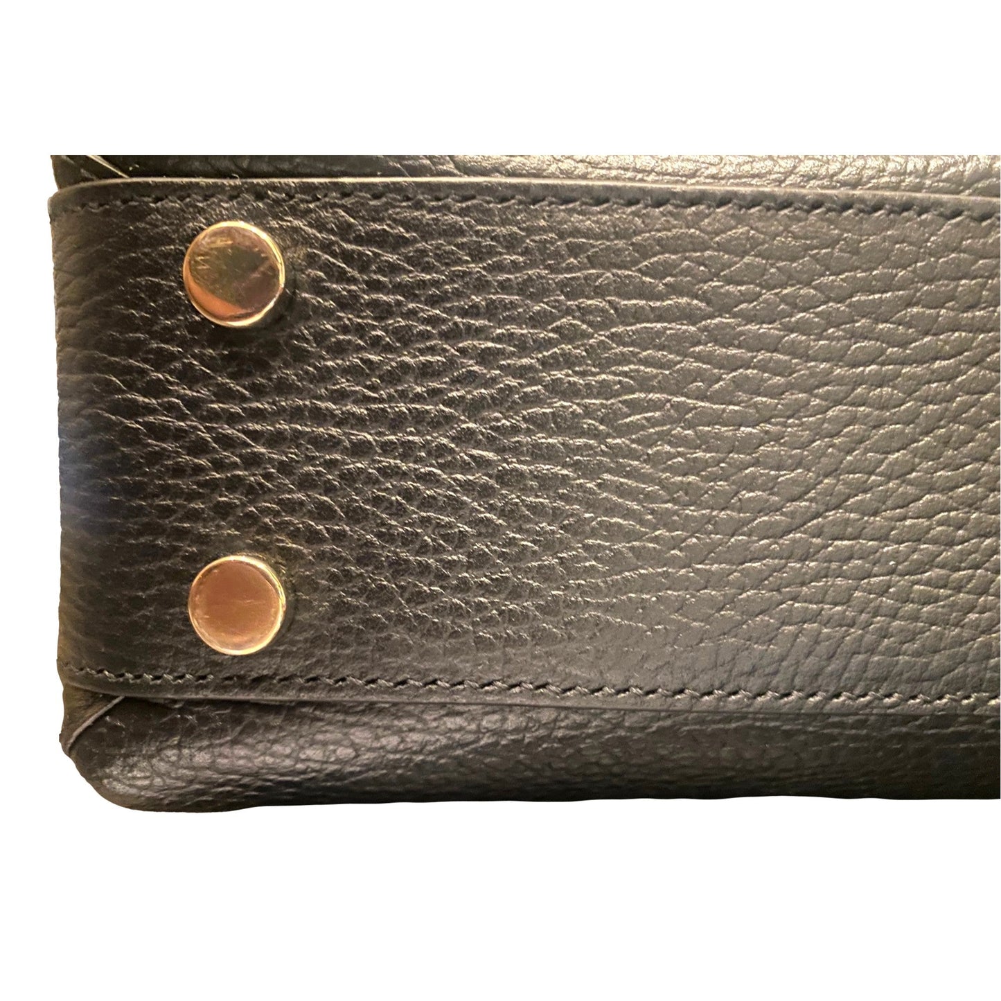 Gucci Interlocking G Black Calf Leather Chain Crossbody Bag Pre-owned