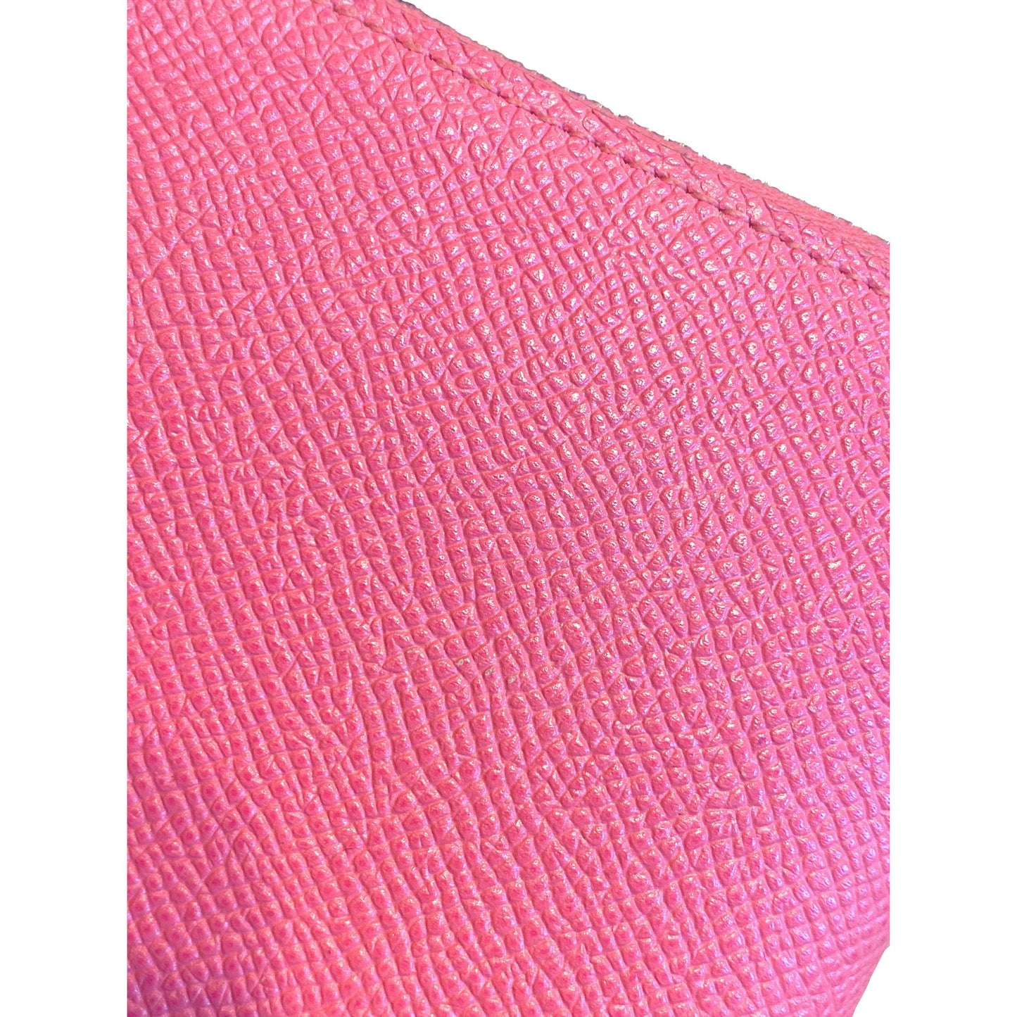 Hermes Silk In Pink Leather Zip Around Large Continental Wallet