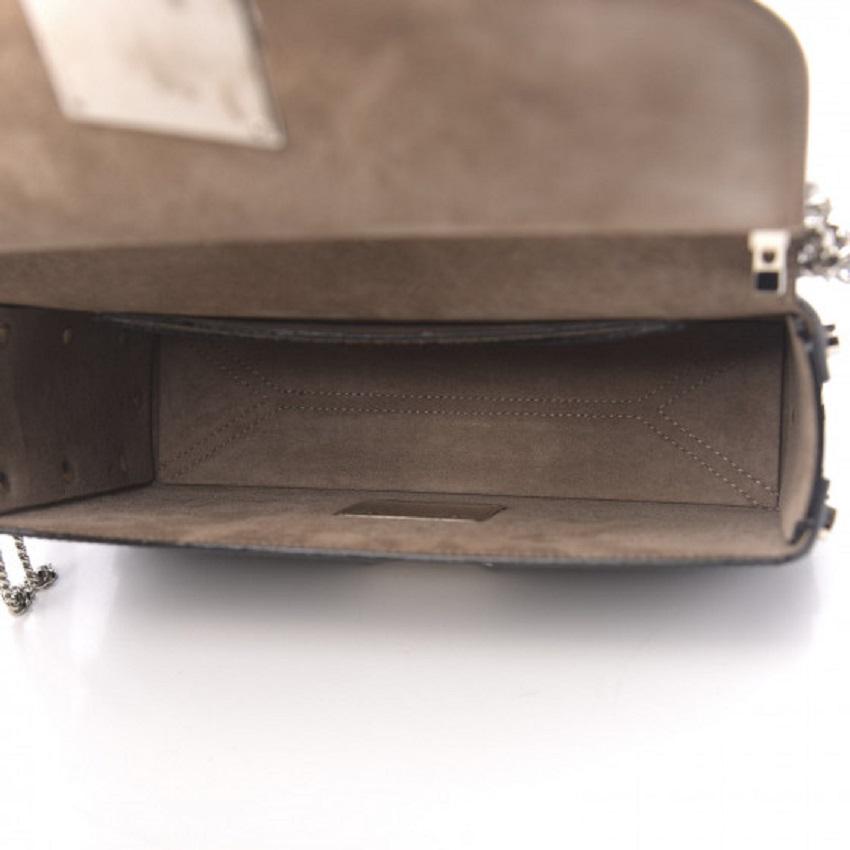 Jimmy Choo Black Chrome Lockett City Leather Cross Body Bag SBK012573