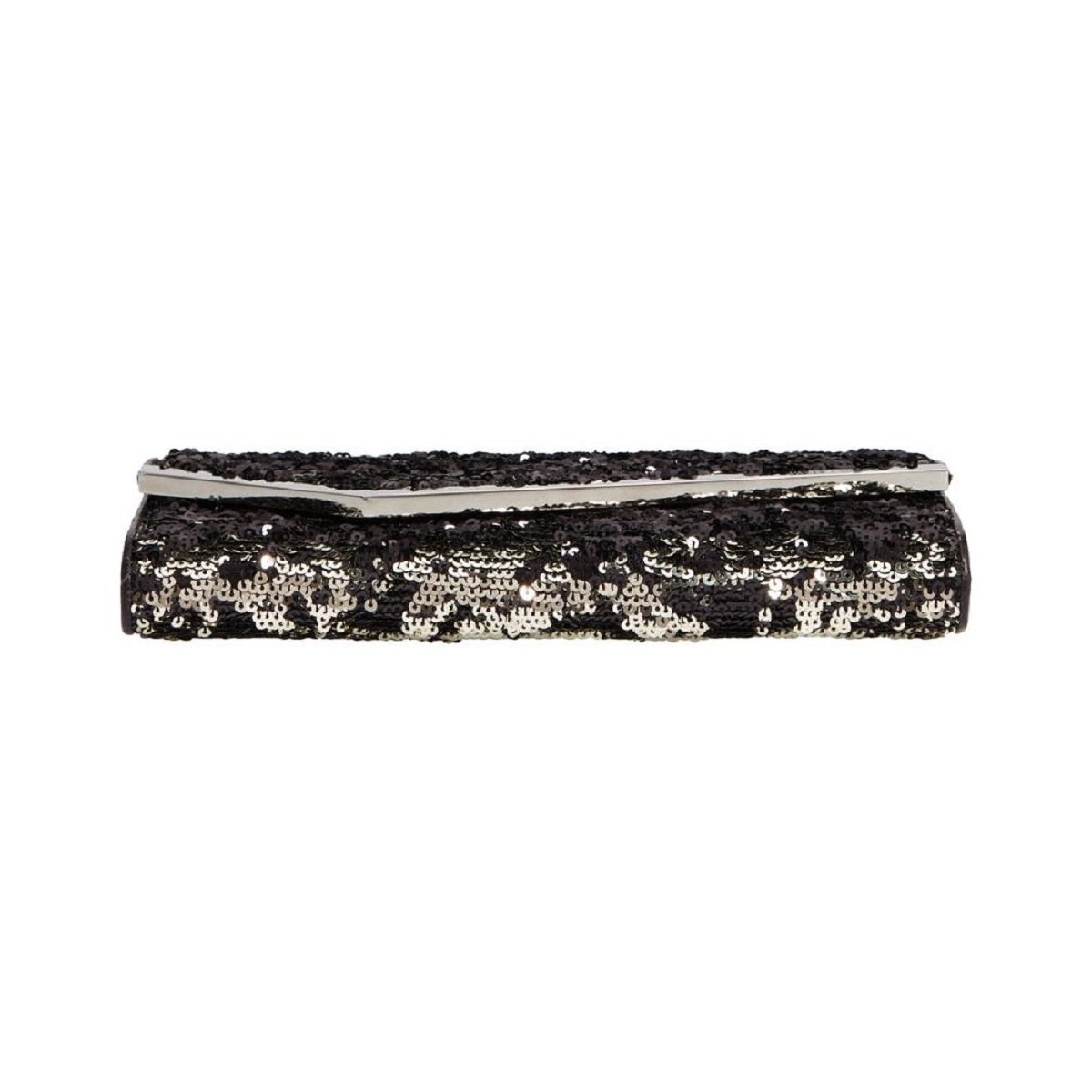 Jimmy Choo Emmie Black Silver Double Faced Sequins Handbag DFS/000071