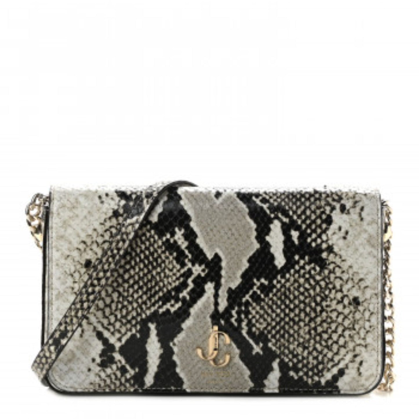 Jimmy Choo Light Stone Snake Printed Leather Crossbody OPSL | 028