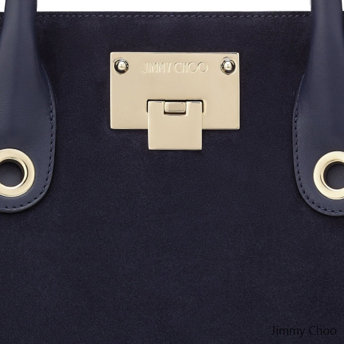 Jimmy Choo Riley Small Navy Blue Suede Top Handle Crossbody Bag OCERT028