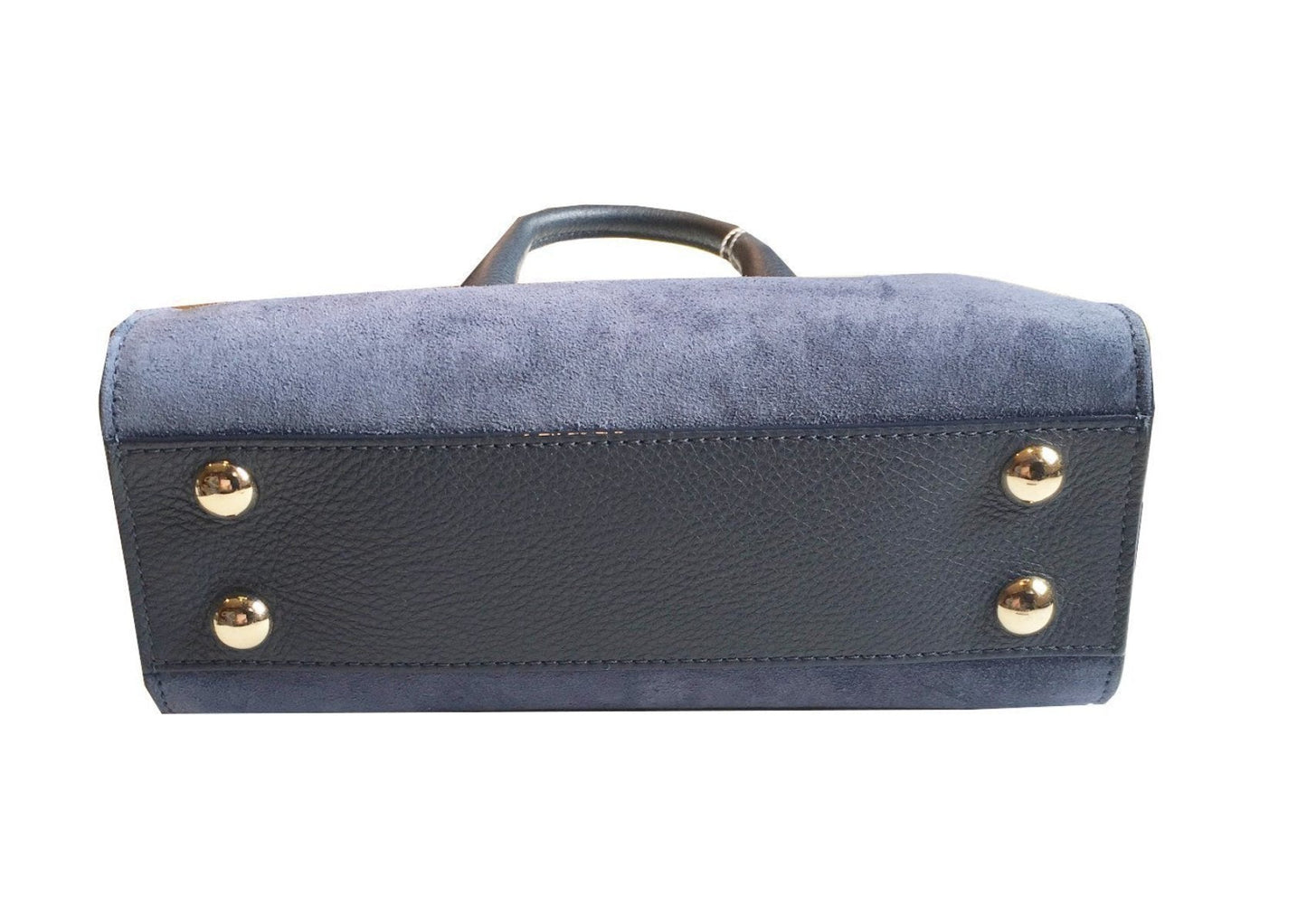 Jimmy Choo Riley Small Navy Blue Suede Top Handle Crossbody Bag OCERT028