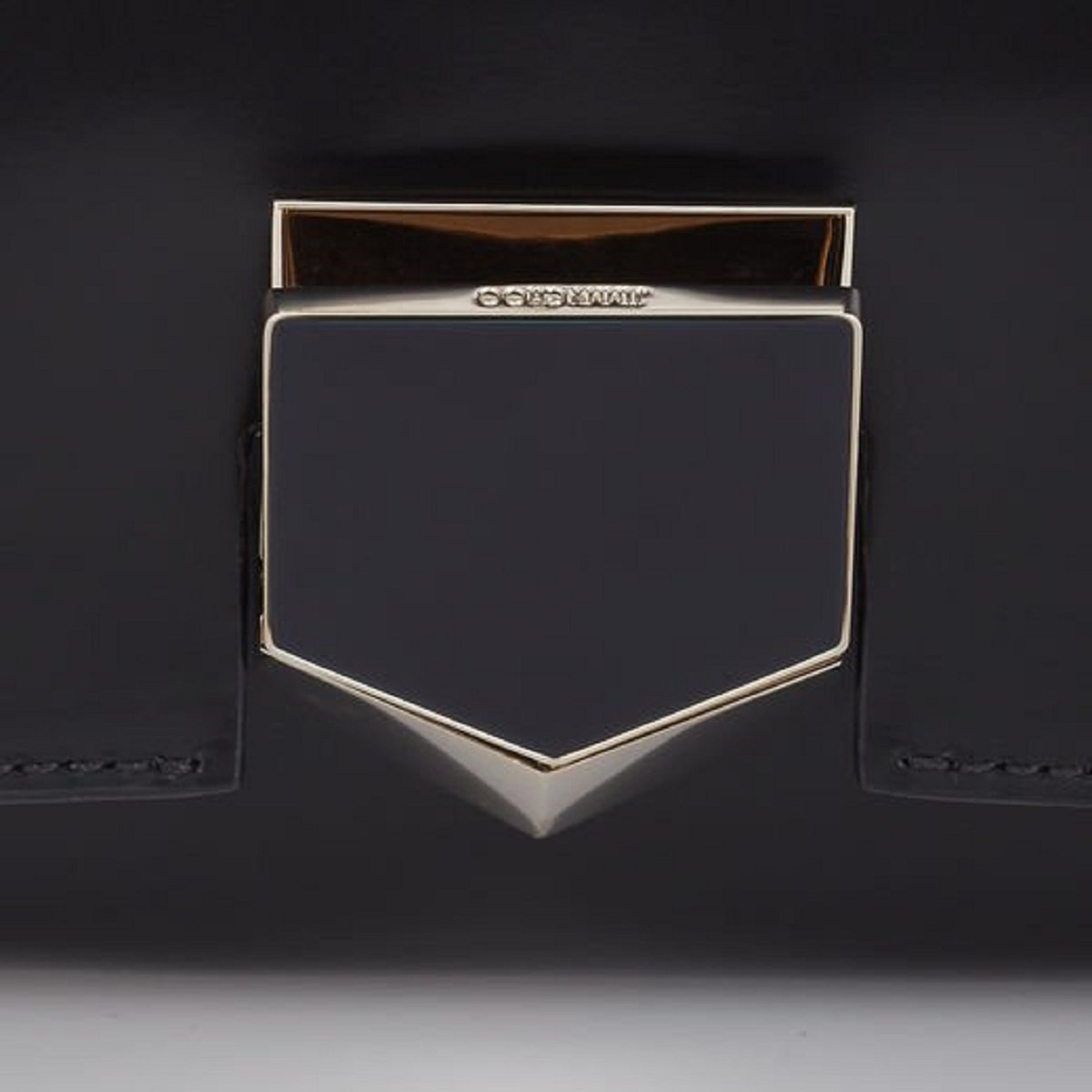 Jimmy Choo Black Chrome Lockett City Leather Cross Body Bag SBK012573